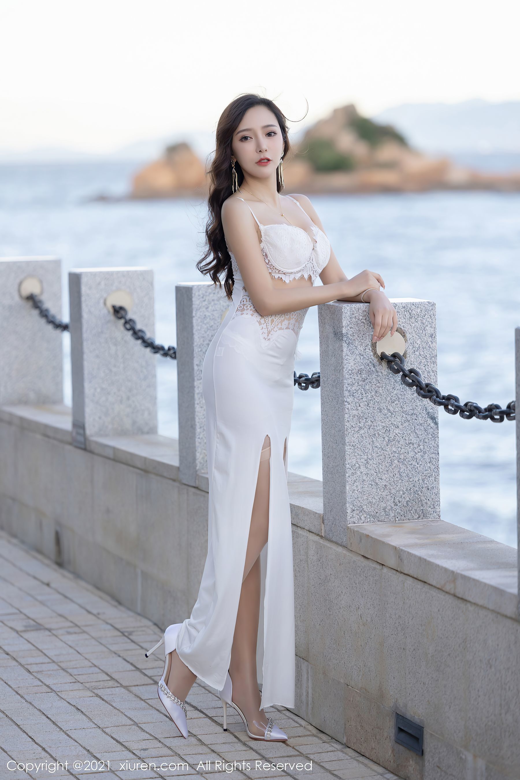 เซ็ตภาพ XiuRen No.4004 Wang Xinyao Yanni กระโปรงยาวเทพี