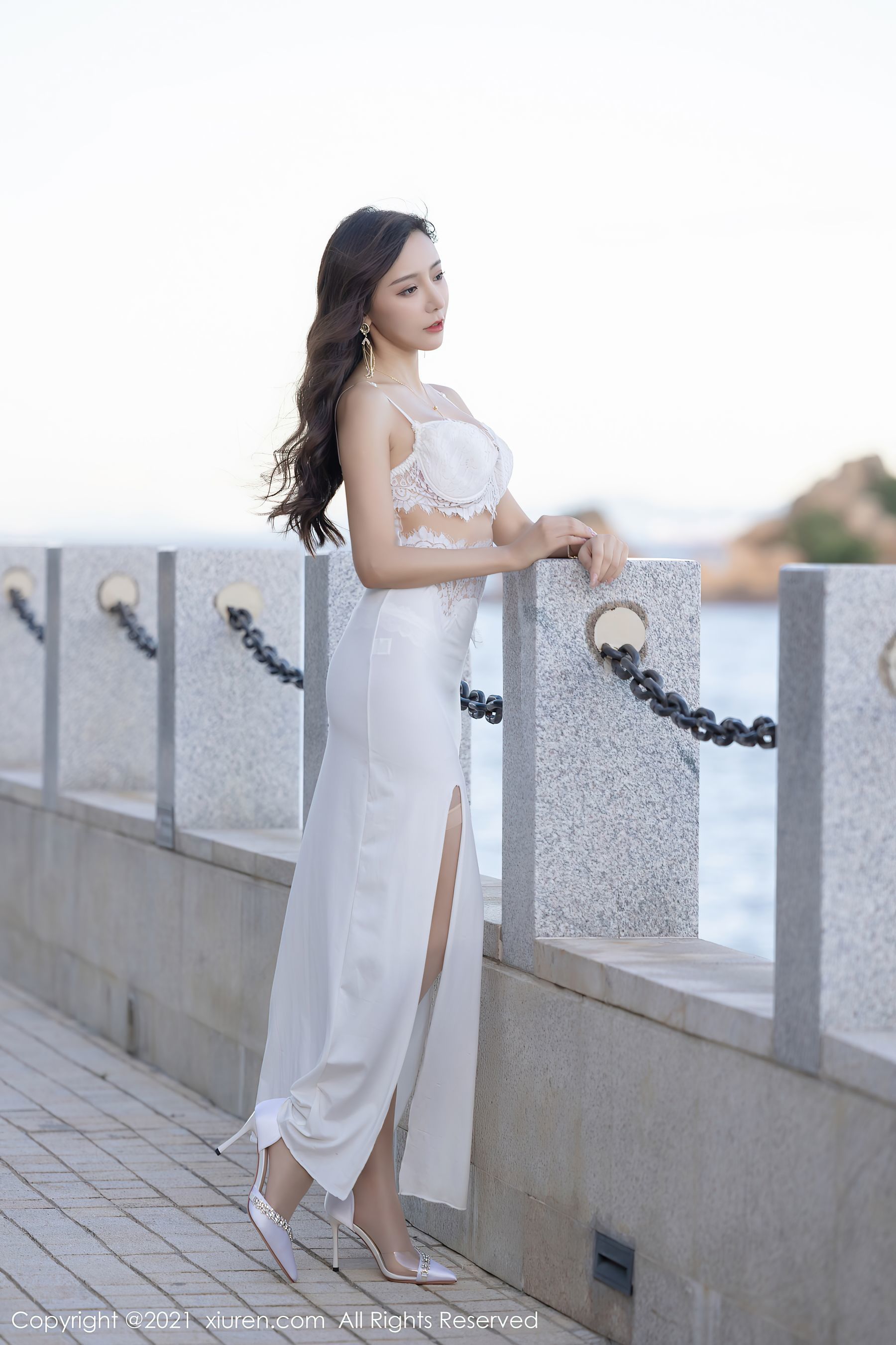 เซ็ตภาพ XiuRen No.4004 Wang Xinyao Yanni กระโปรงยาวเทพี