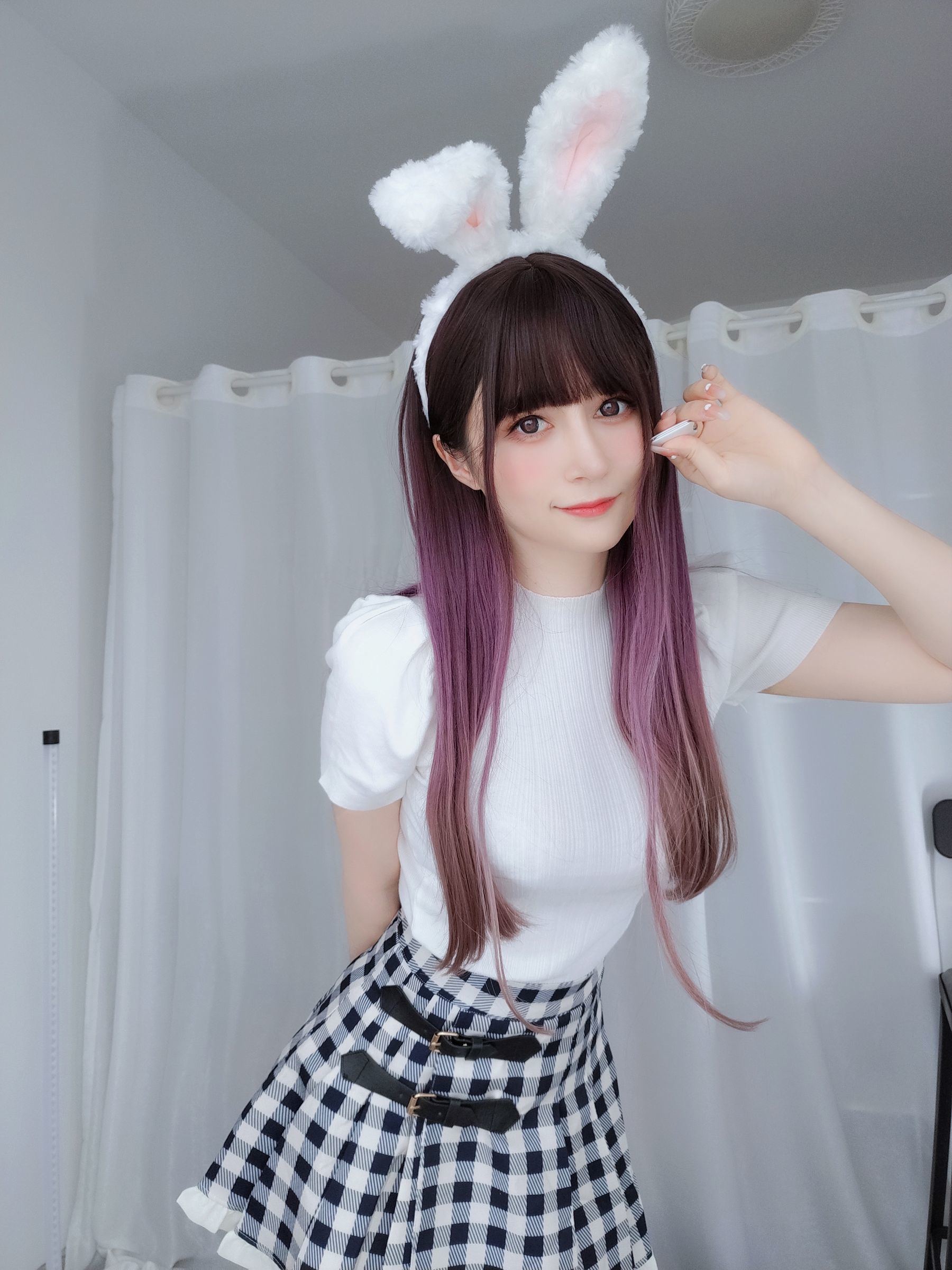 [福利COS] Coser小姐姐白银 - 白丝兔女郎