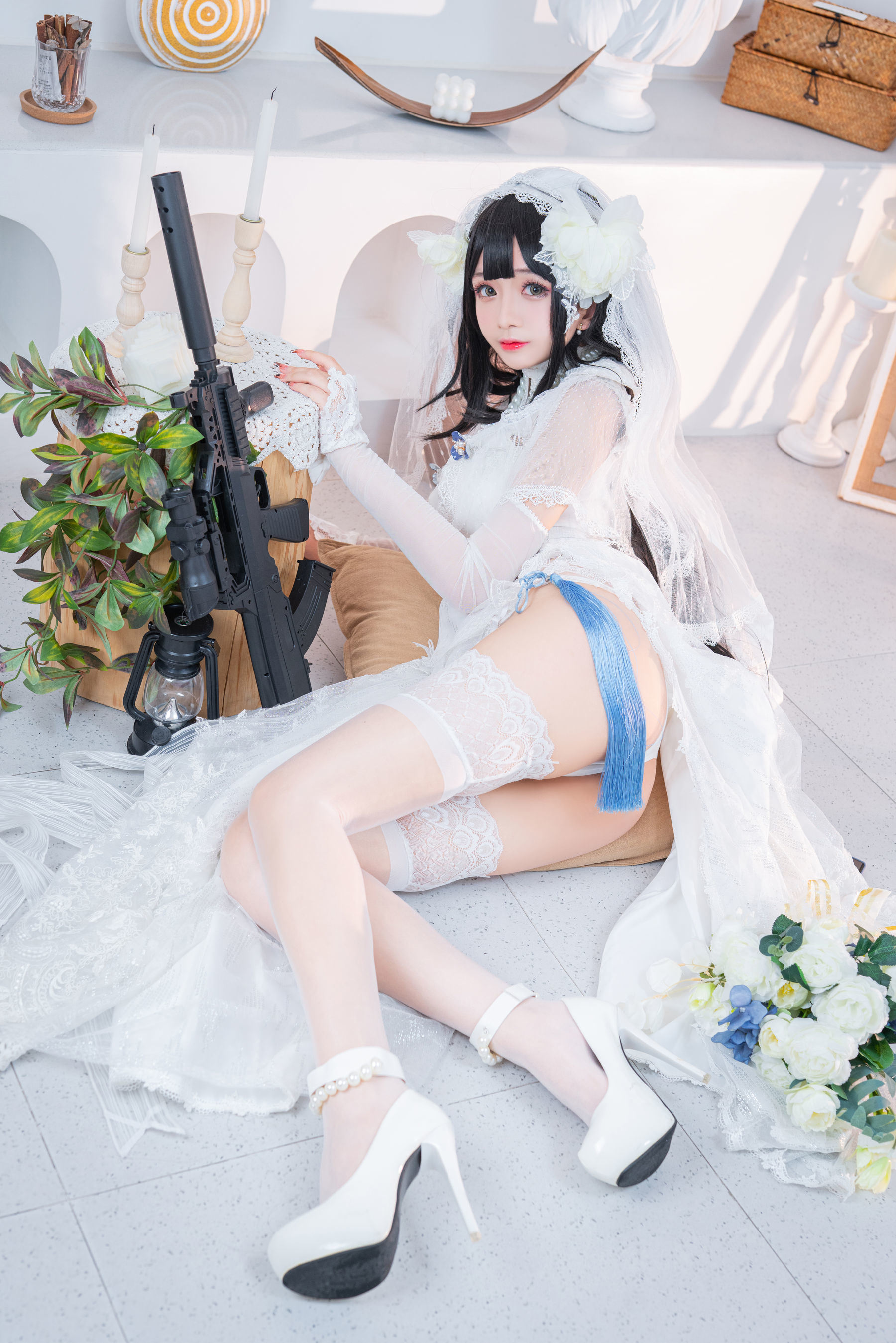 [福利COS] Cosplay日奈娇 - 95式婚纱