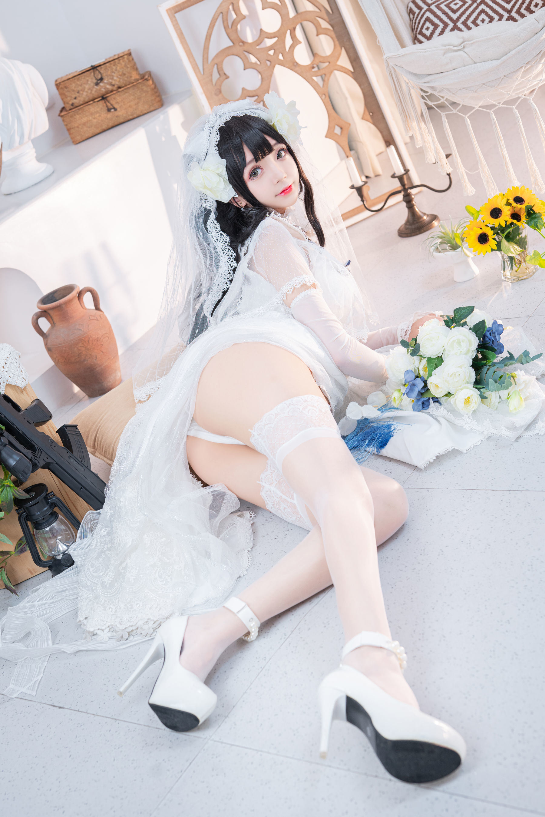 [福利COS] Cosplay日奈娇 - 95式婚纱