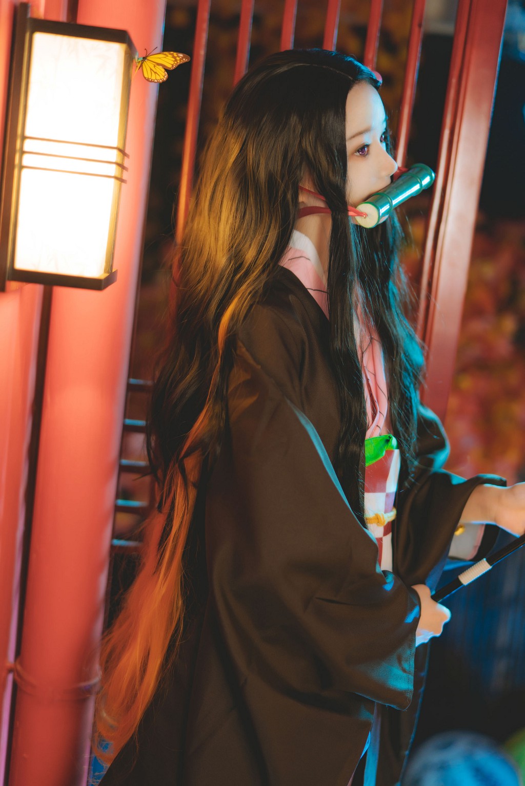 桜桃喵《灶门祢豆子 花间舞》 [Cosplay美女] 写真集[34P]