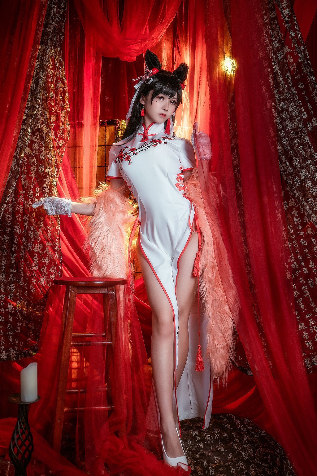 鳗鱼霏儿《碧蓝航线+旗袍+红发魔女》 [Cosplay美女] 写真集[34P]