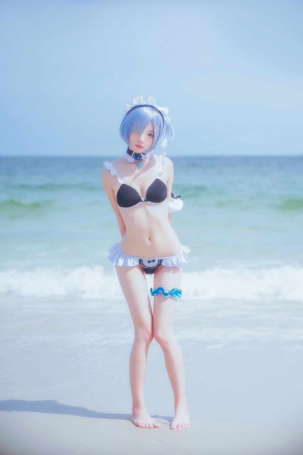 桜桃喵《蕾姆COS》 [萝莉COS] 写真集[48P]