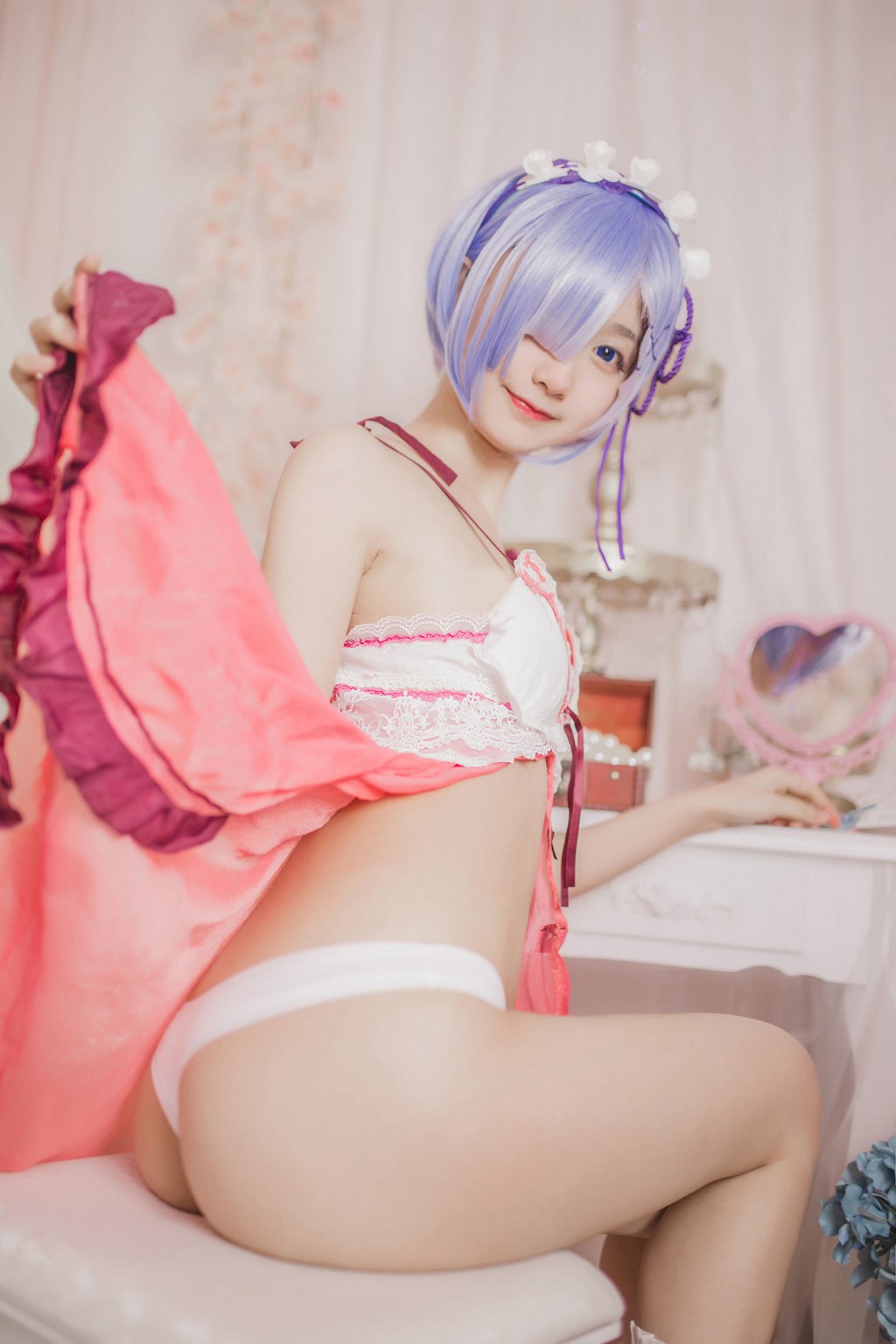 มู่เมี่ยนเมี่ยนOwO 《เรมชุดนอน》 [คอสเพลเยอร์สาวสวย] หนังสือภาพ [24P