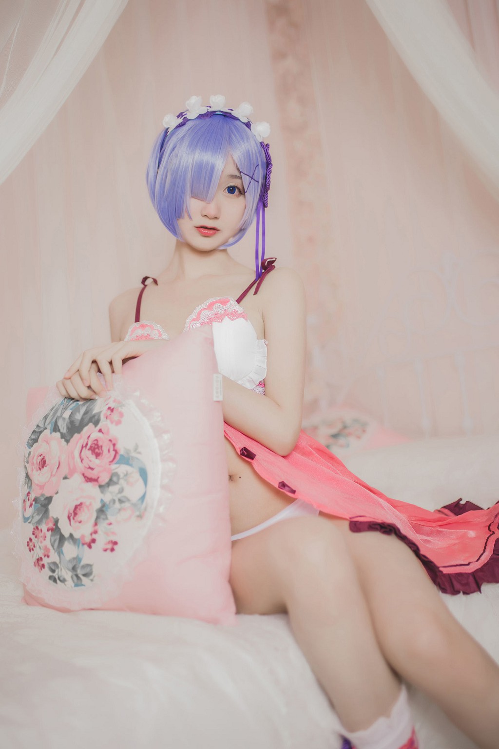 มู่เมี่ยนเมี่ยนOwO 《เรมชุดนอน》 [คอสเพลเยอร์สาวสวย] หนังสือภาพ [24P