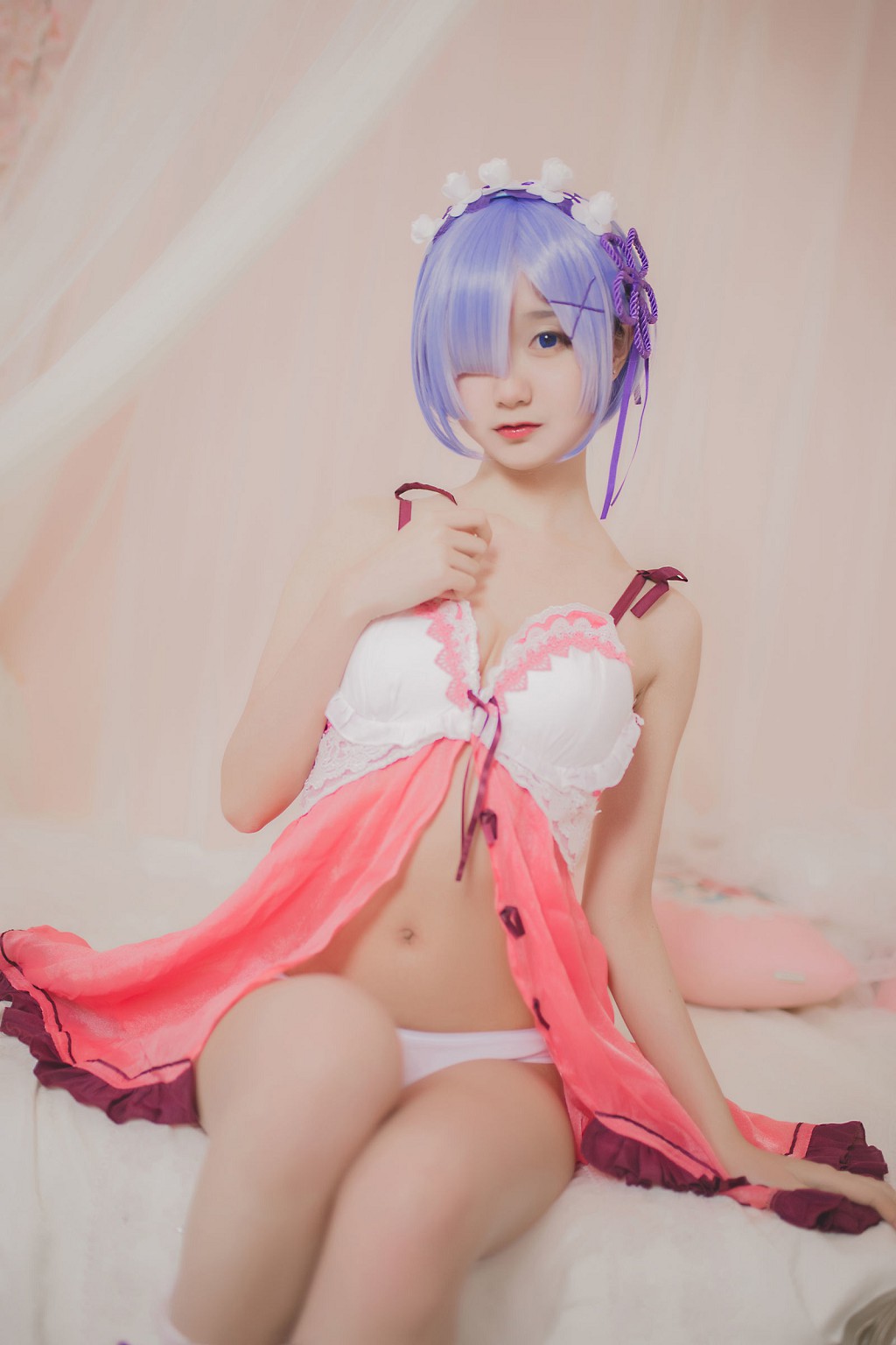 มู่เมี่ยนเมี่ยนOwO 《เรมชุดนอน》 [คอสเพลเยอร์สาวสวย] หนังสือภาพ [24P