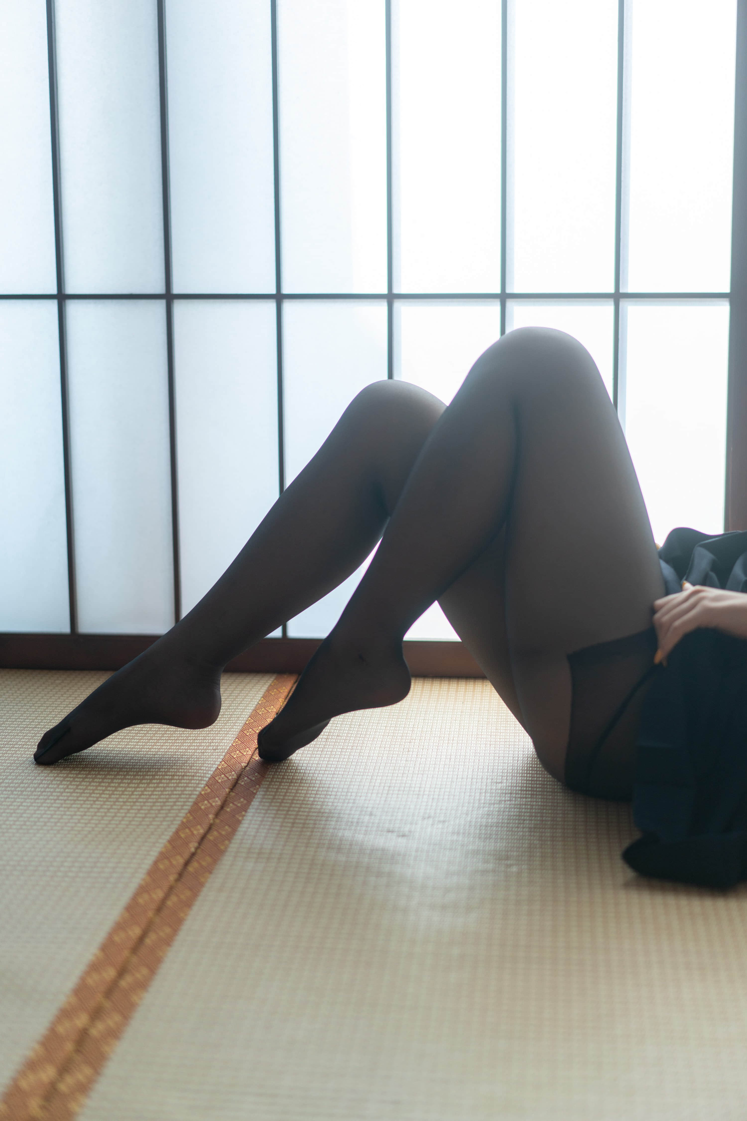 Yun Xi Xi - Peach Black Silk Schoolgirl
