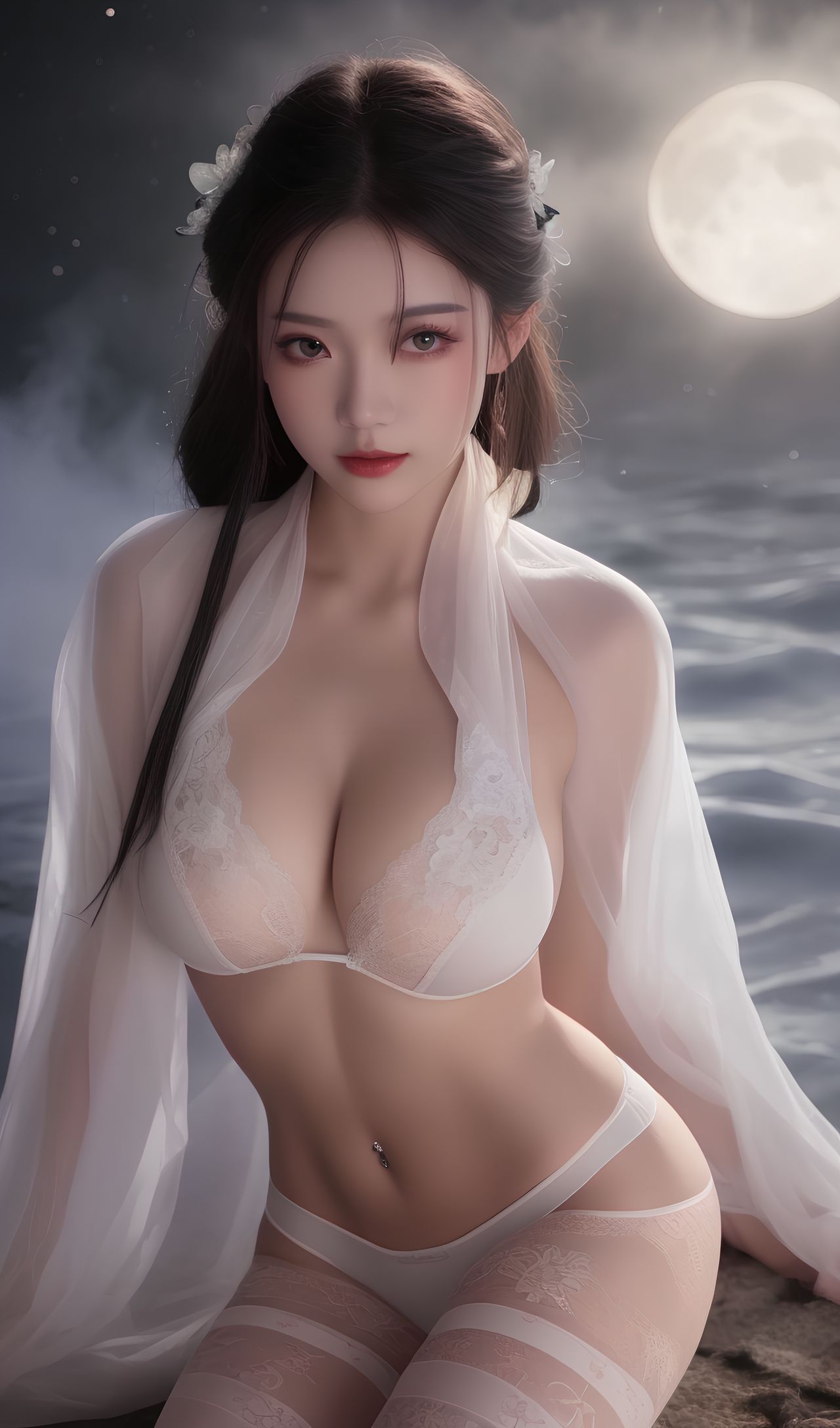古風情趣装の清秀な美女
