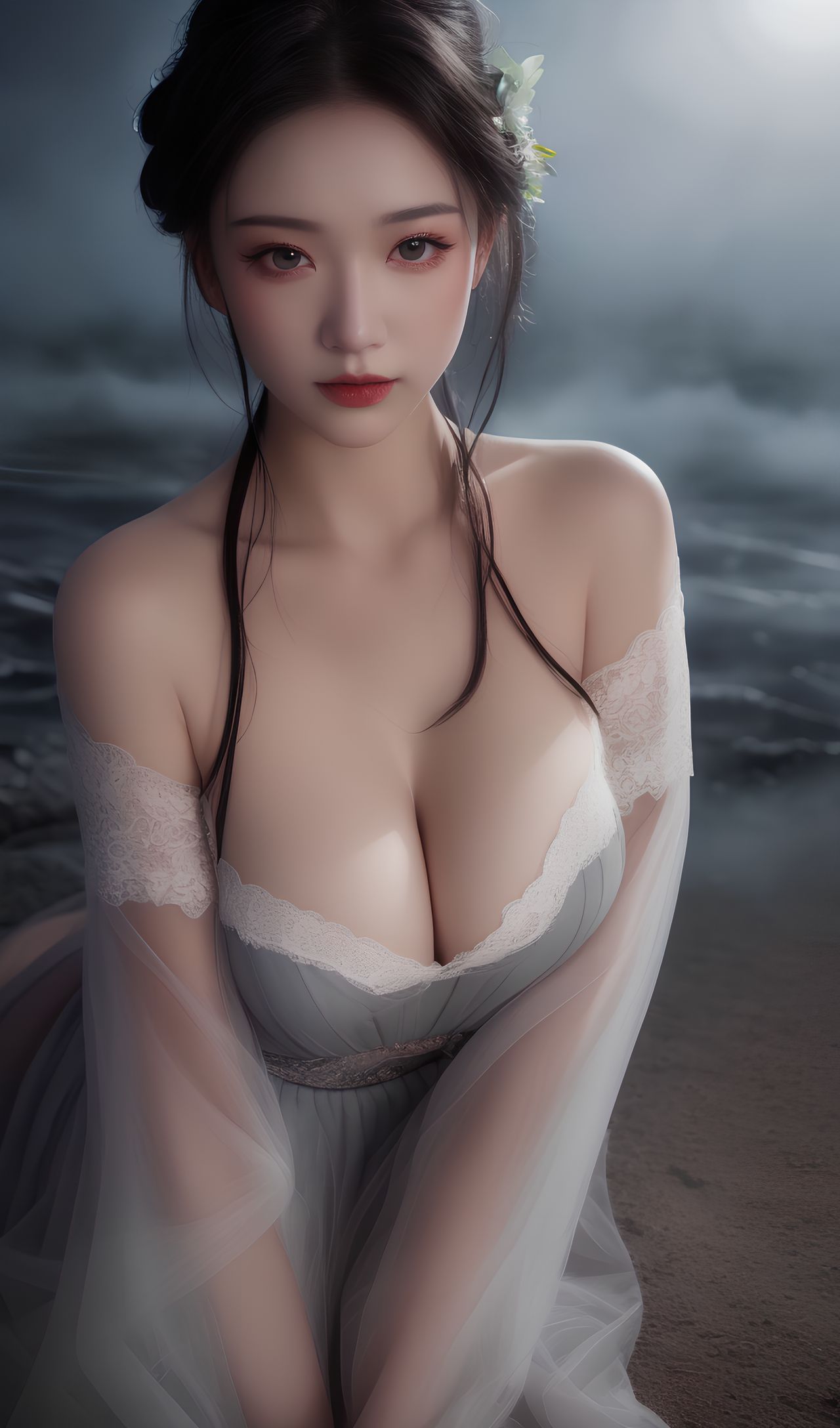 古風情趣装の清秀な美女