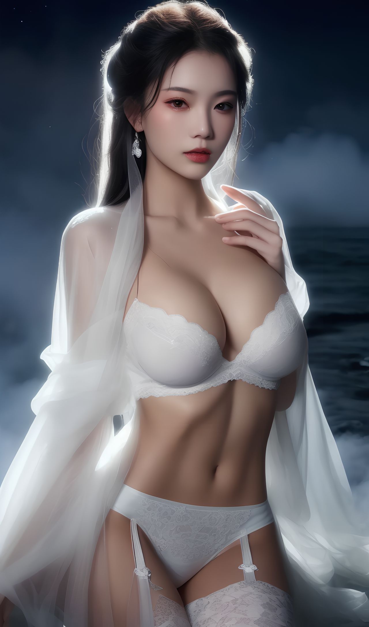 古風情趣装の清秀な美女
