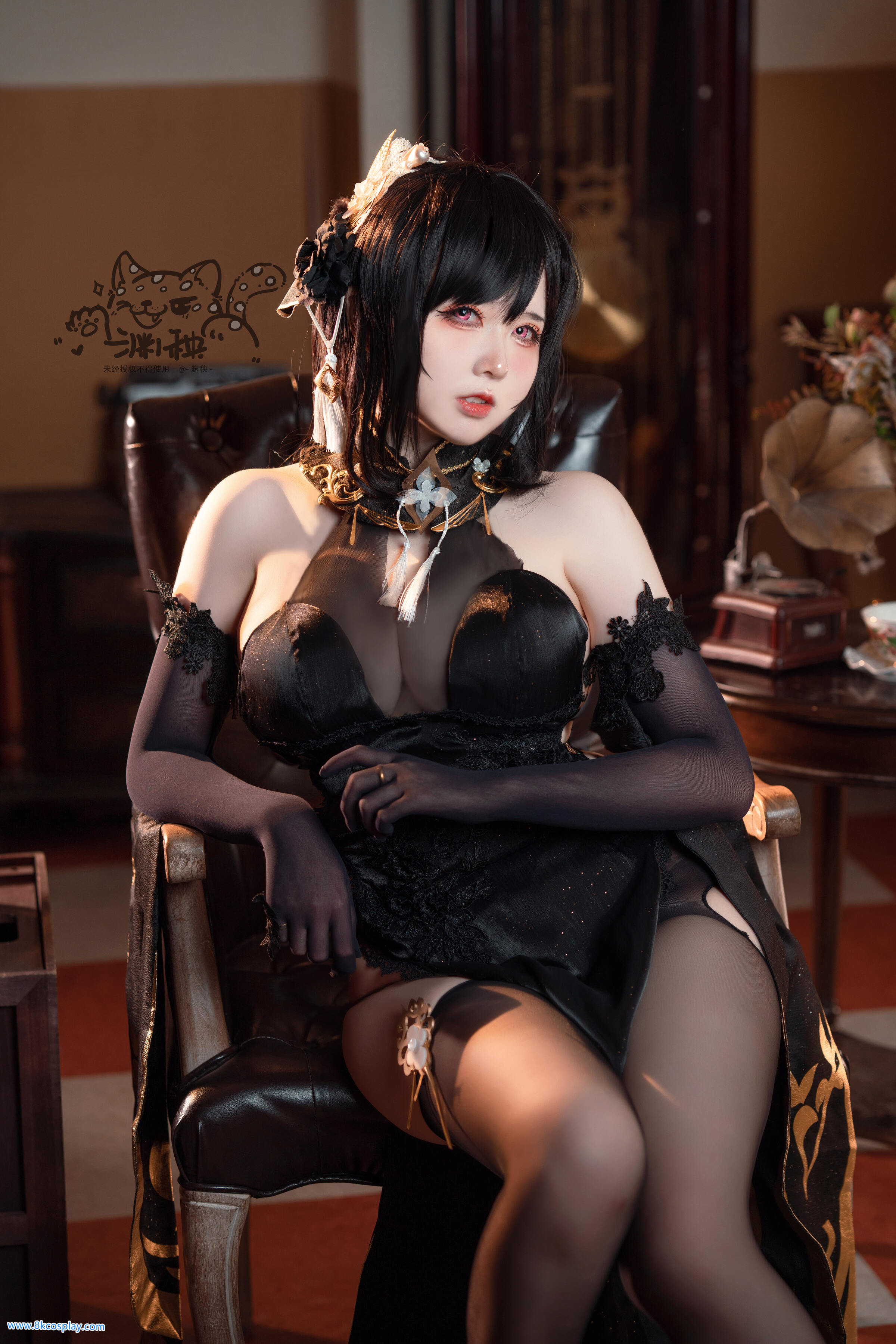 Abyss Yang] Trấn Hải Kỳ Phụng Chen Hai Bích Lam Hàng Tuyến Azur Lane Qi Pao