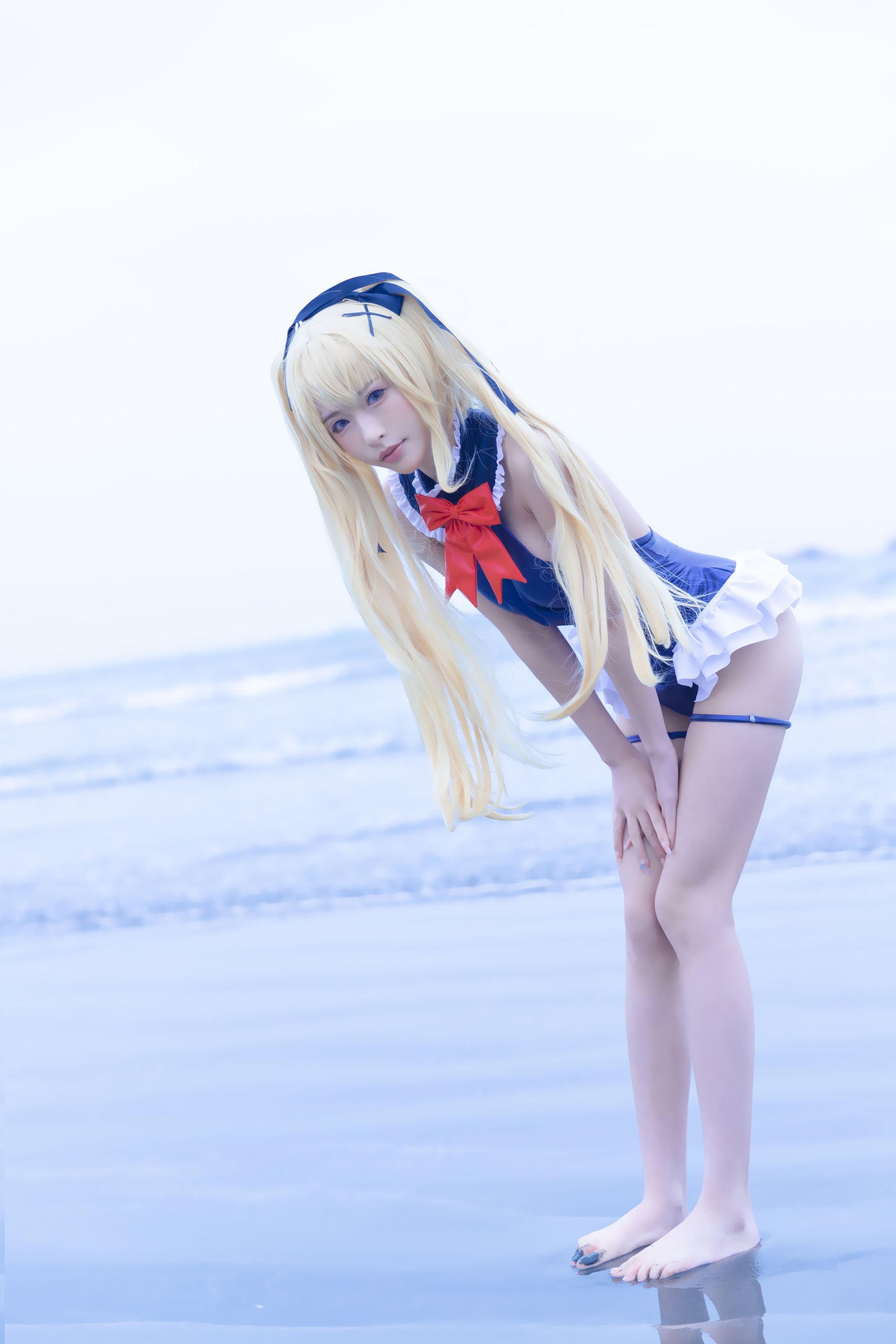 [清水由乃] 玛丽萝丝蓝色泳衣