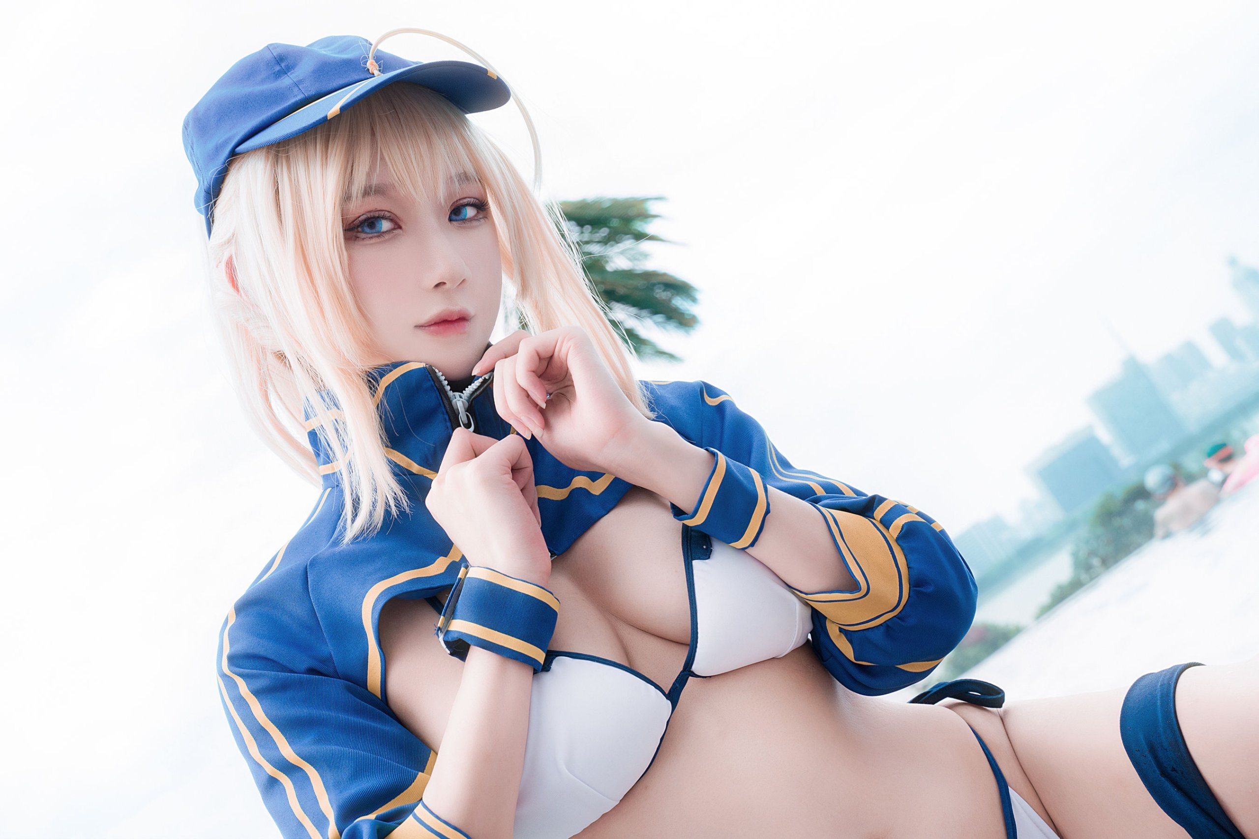 [阿包也是兔娘] 谜之女主角X毛水着