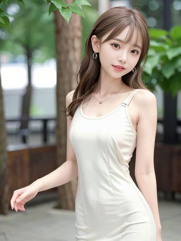 야외 백스커트 AI 미녀