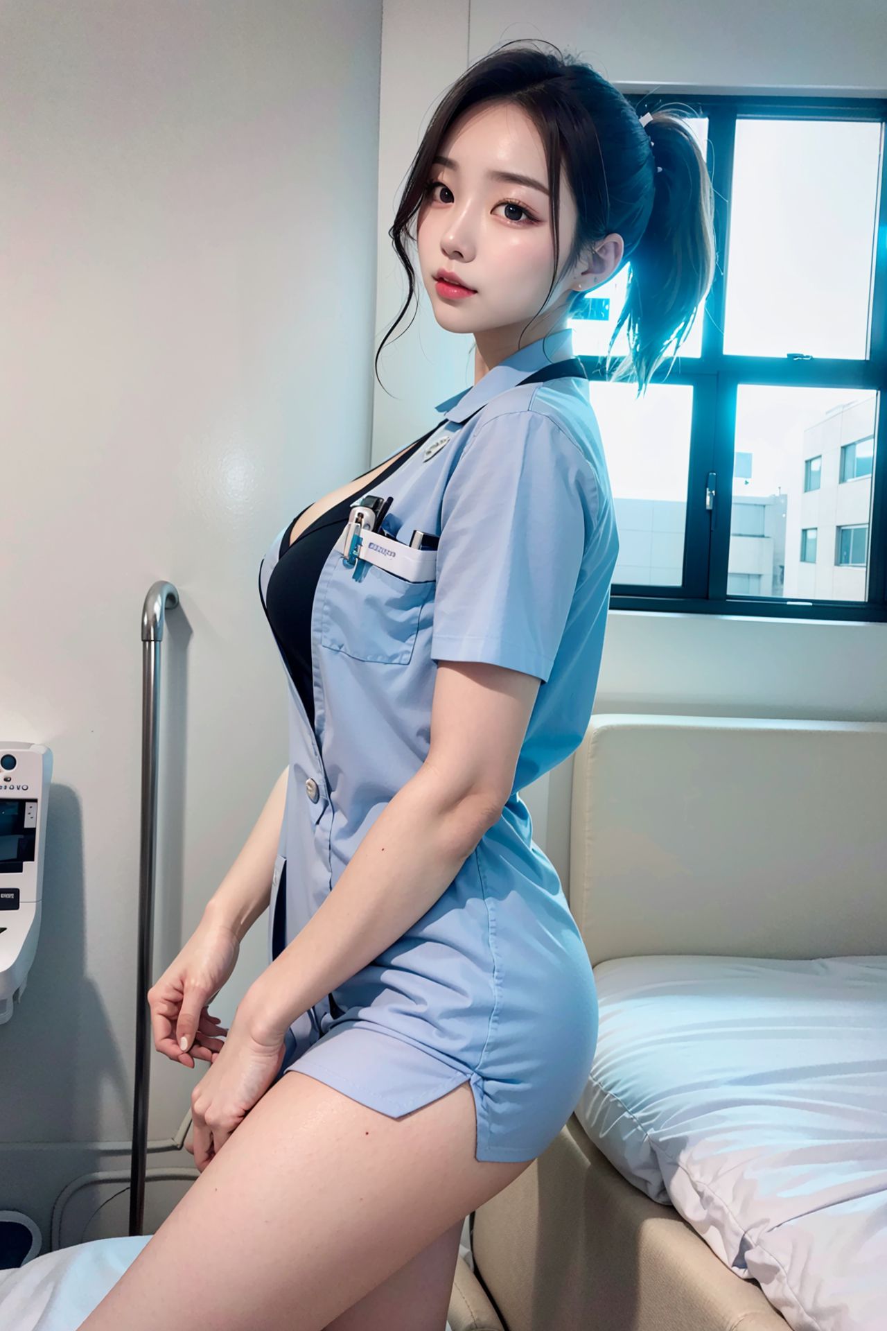 身體豐滿的韓國護士在醫院