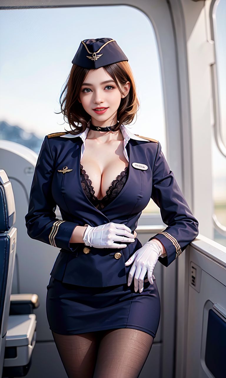 大韓航空公司的漂亮空服美女