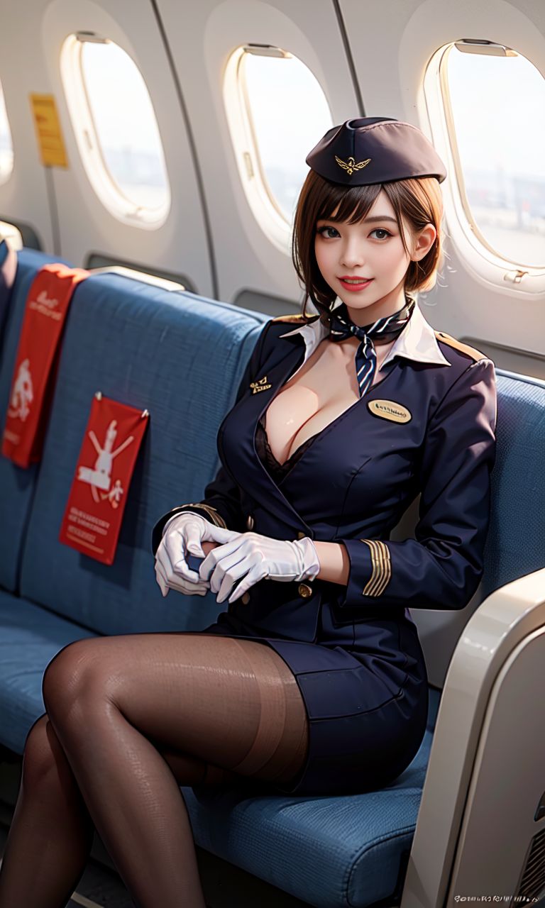 大韓航空公司的漂亮空服美女