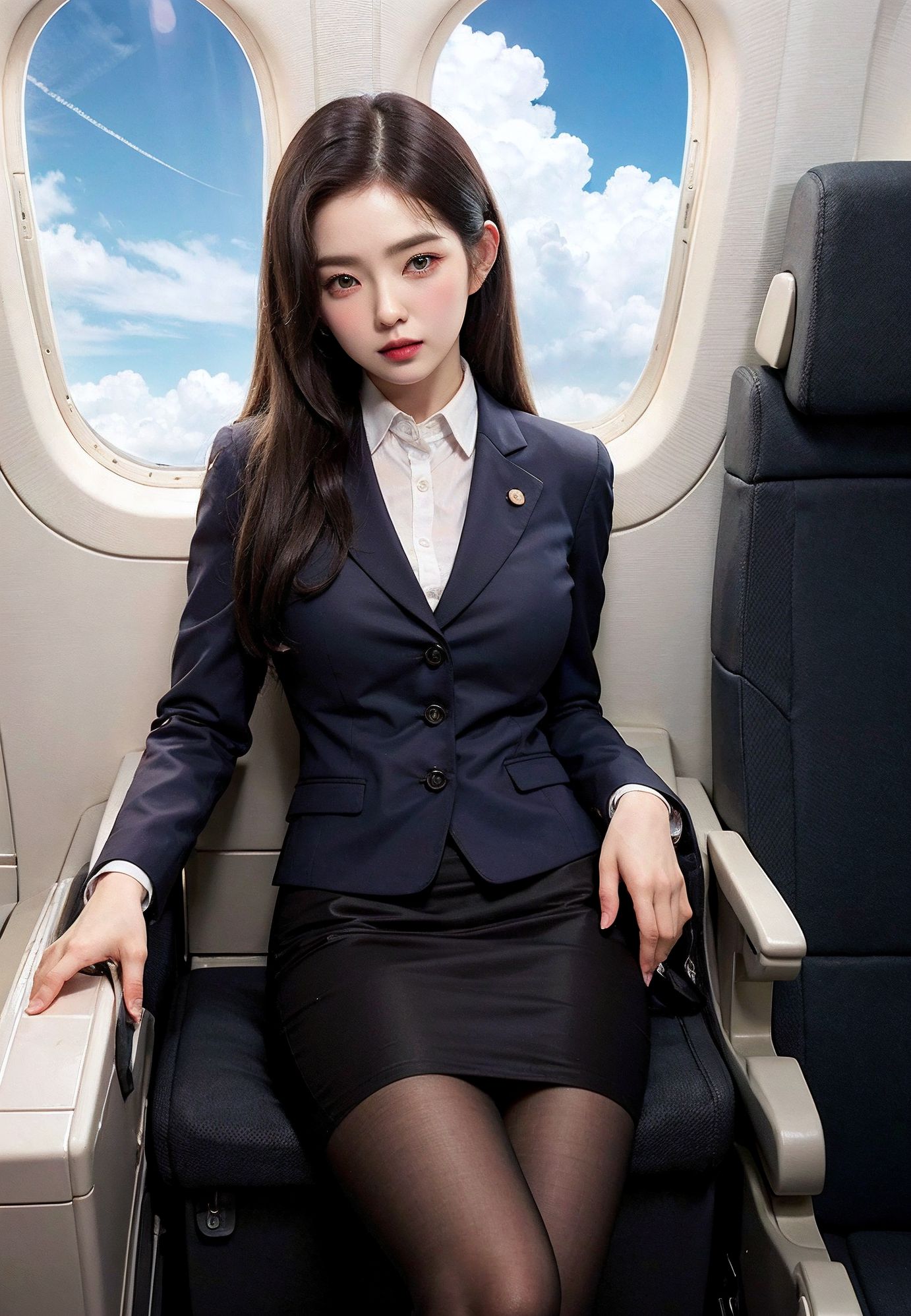The flirtatious Korean flight attendant
