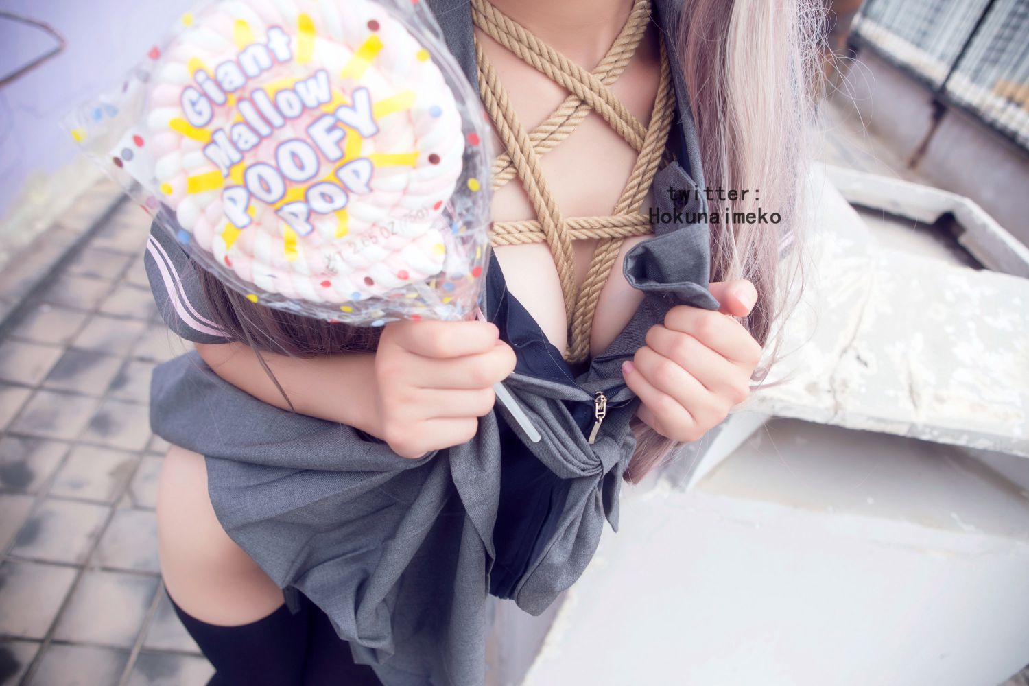 Hokunaimeko] Siết chặt! Phơi bày! Áo tắm học đường của JK!