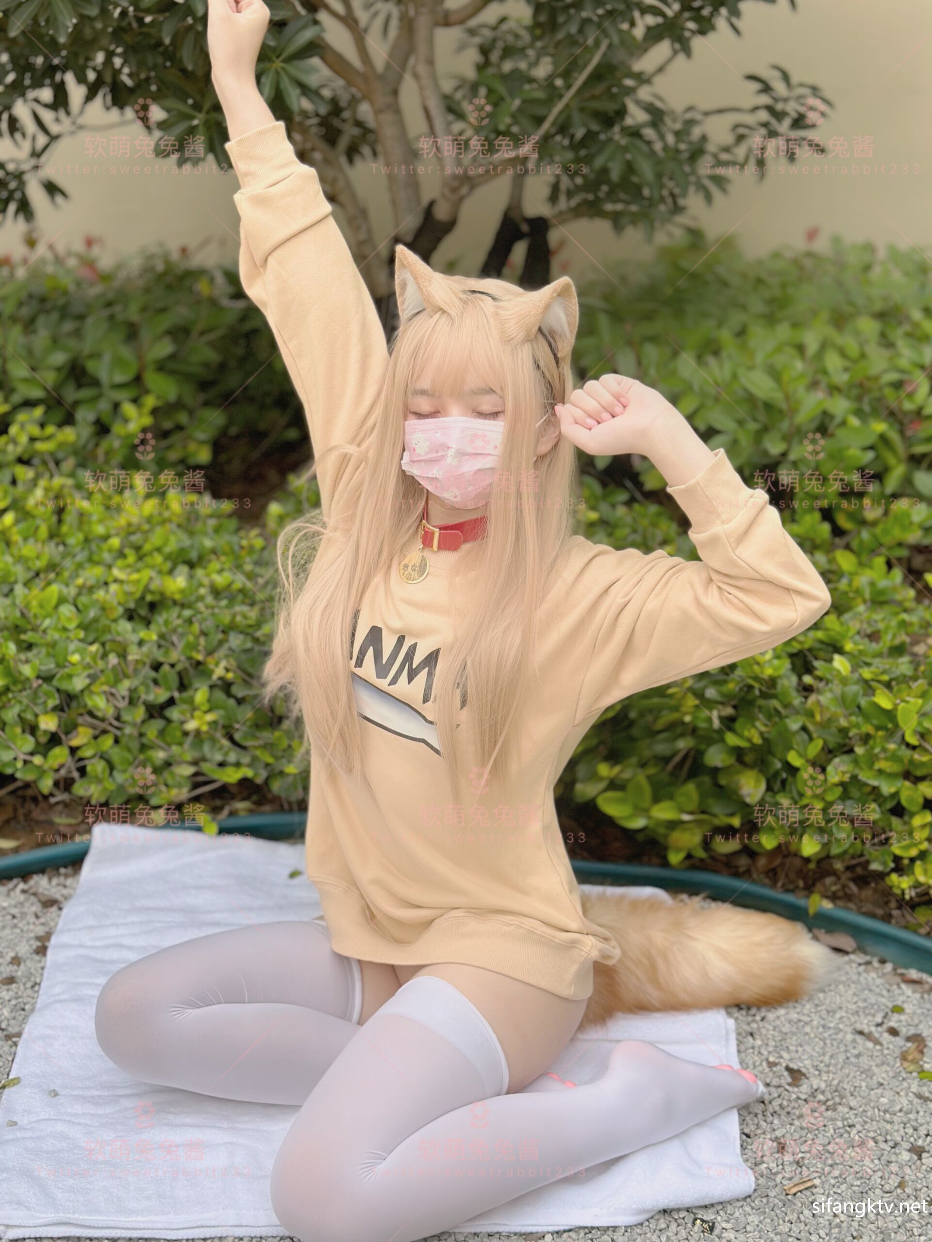 软萌兔兔酱爱猫人士 Cosplay | GIF 写真图集