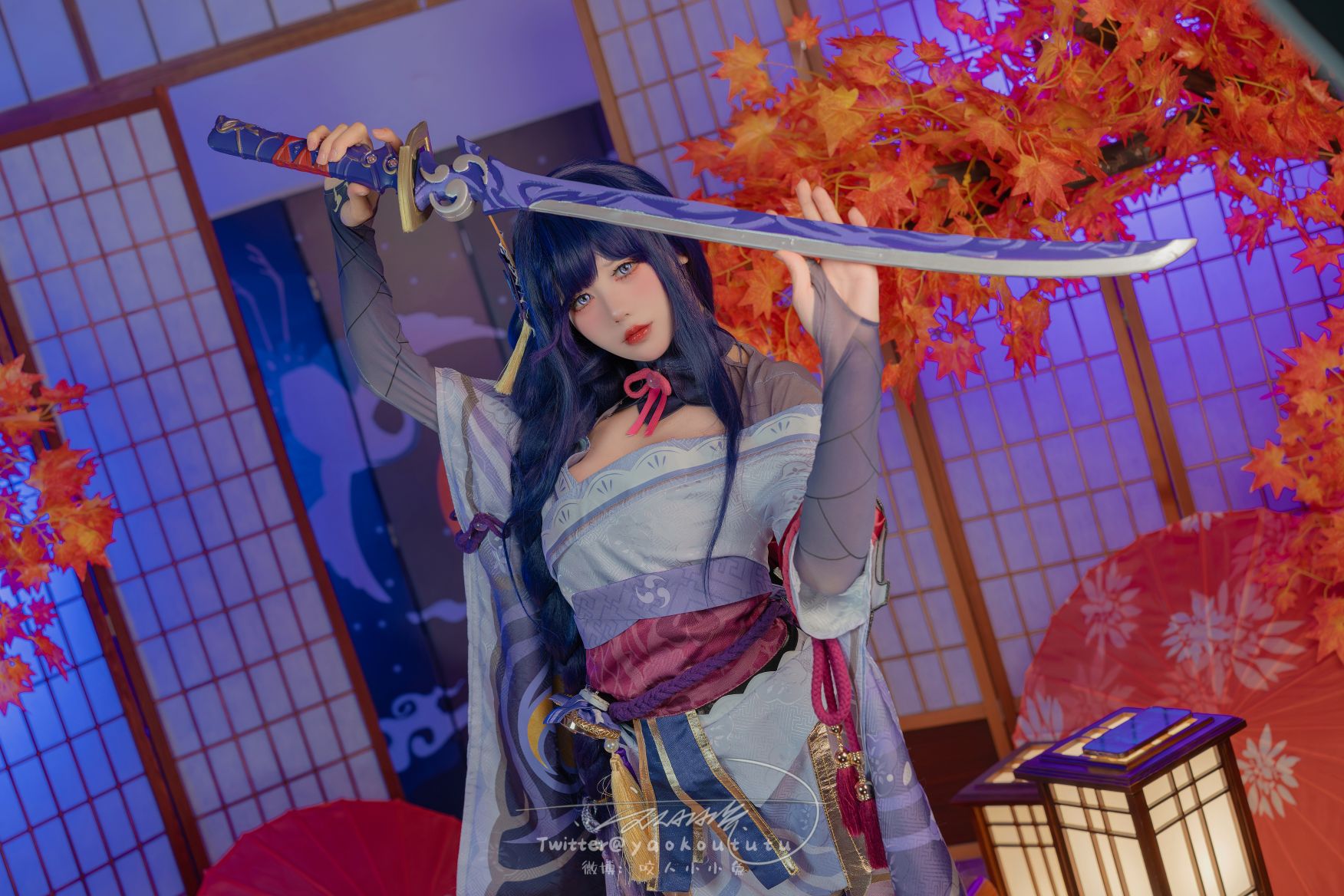 咬人小小兔(咬一口兔娘) - 3月作品 原神雷电将军 [76P1V-1.43G]