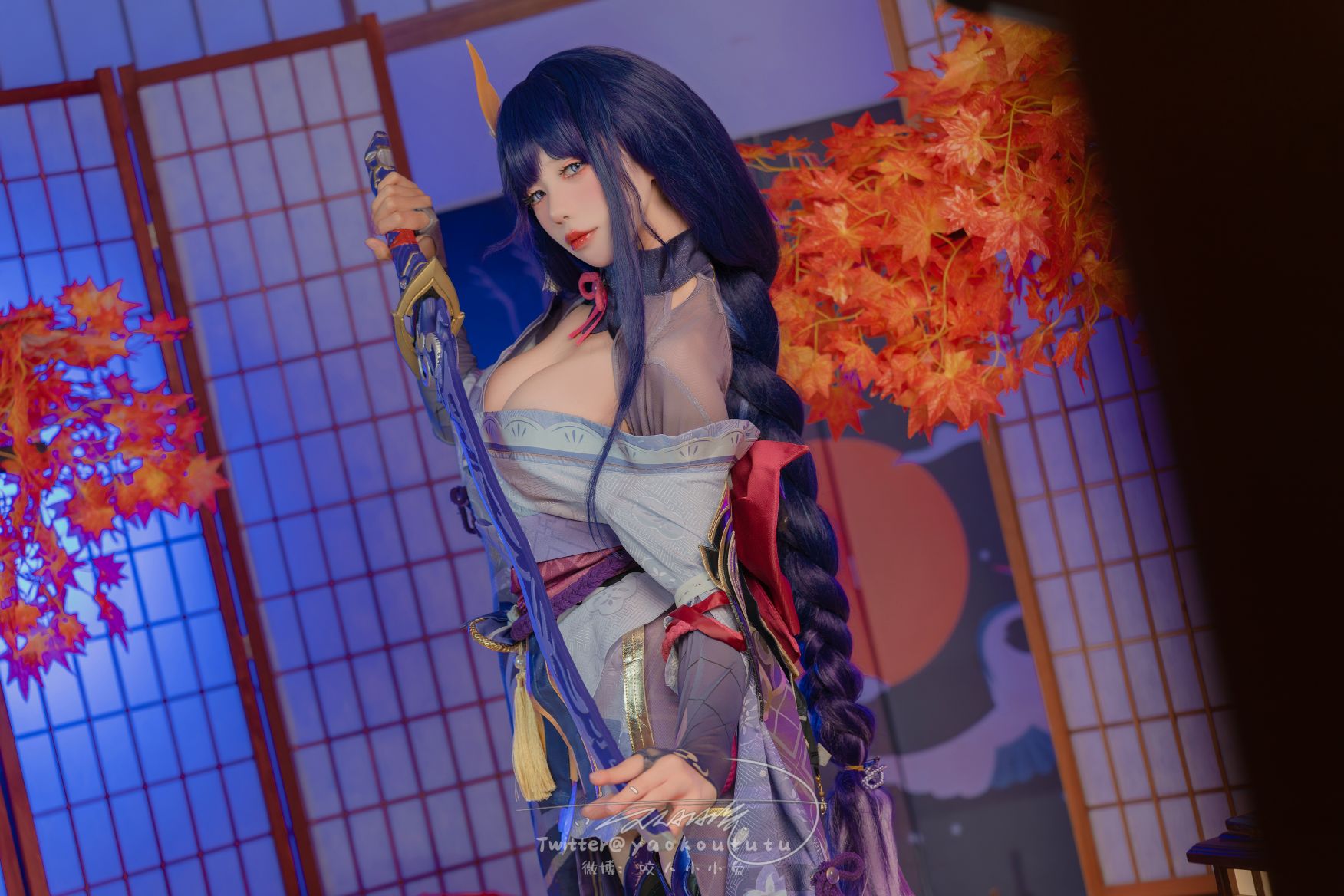 咬人小小兔(咬一口兔娘) - 3月作品 原神雷电将军 [76P1V-1.43G]