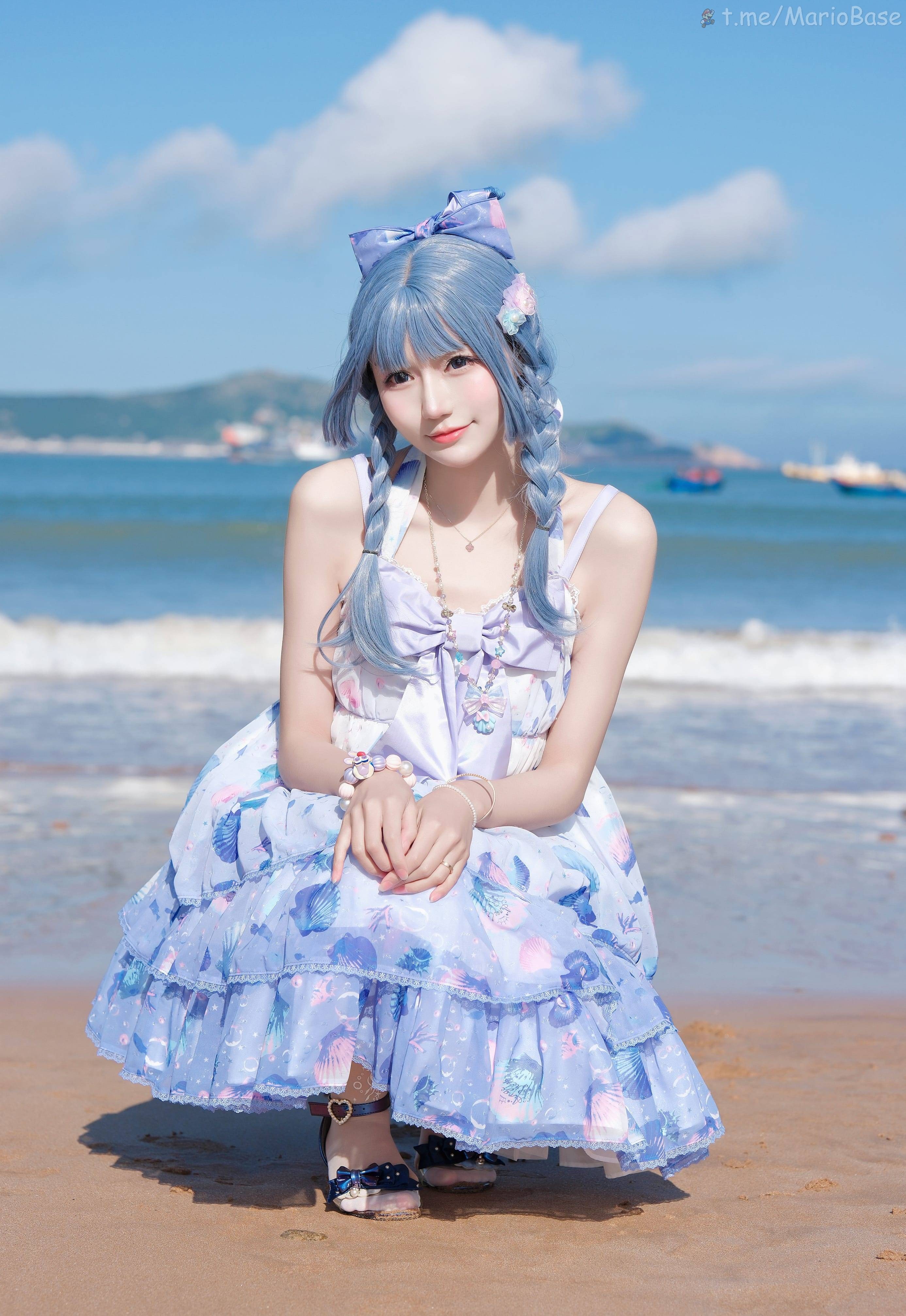 彩芸_Nebula - 渐变贝壳白紫 [15P]