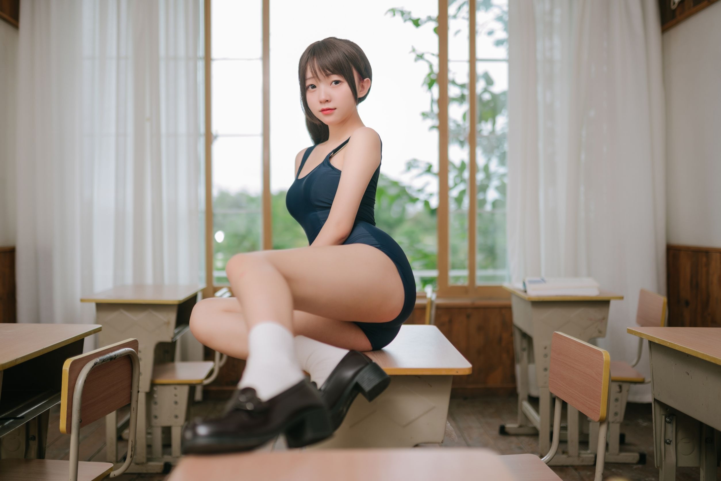 Hua Ling: Discipline Committee Member School Swimsuit x Swimming Class Discipline Committee Member 93P