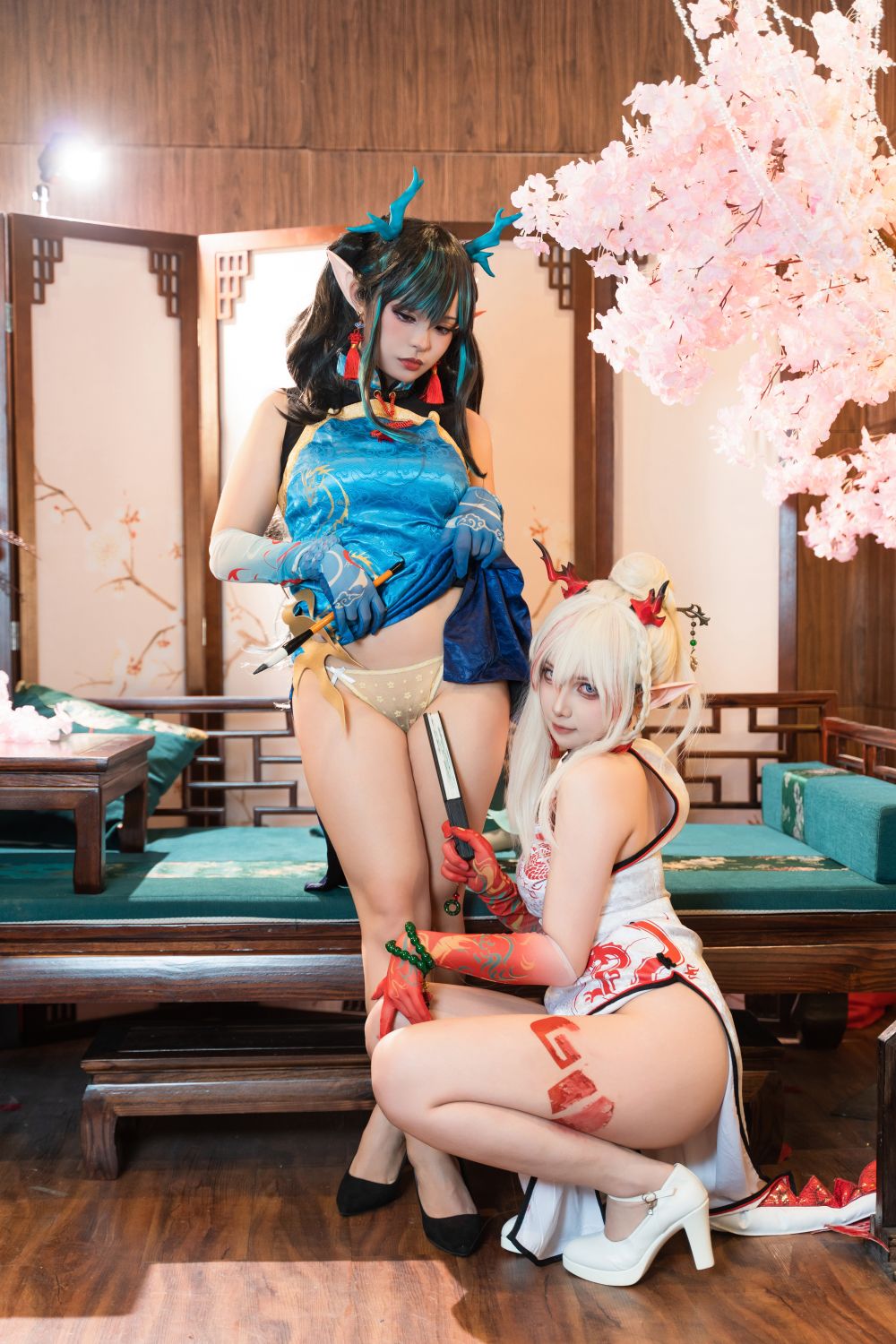 橙风千雅&小和甜酒 年夕旗袍双人御守 [189P-788MB]