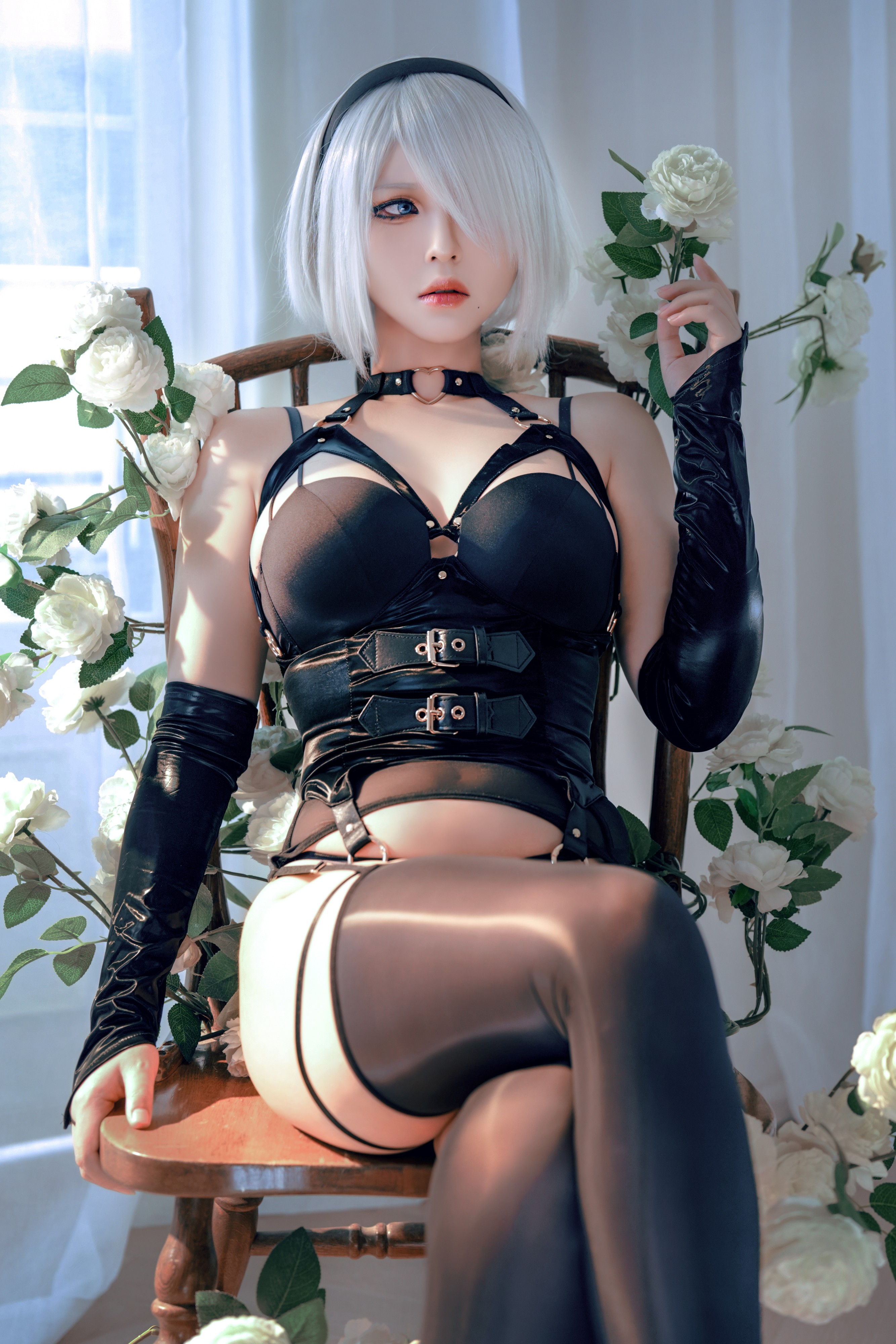 半半子 Automata 2B黑色 Cosplay 52P