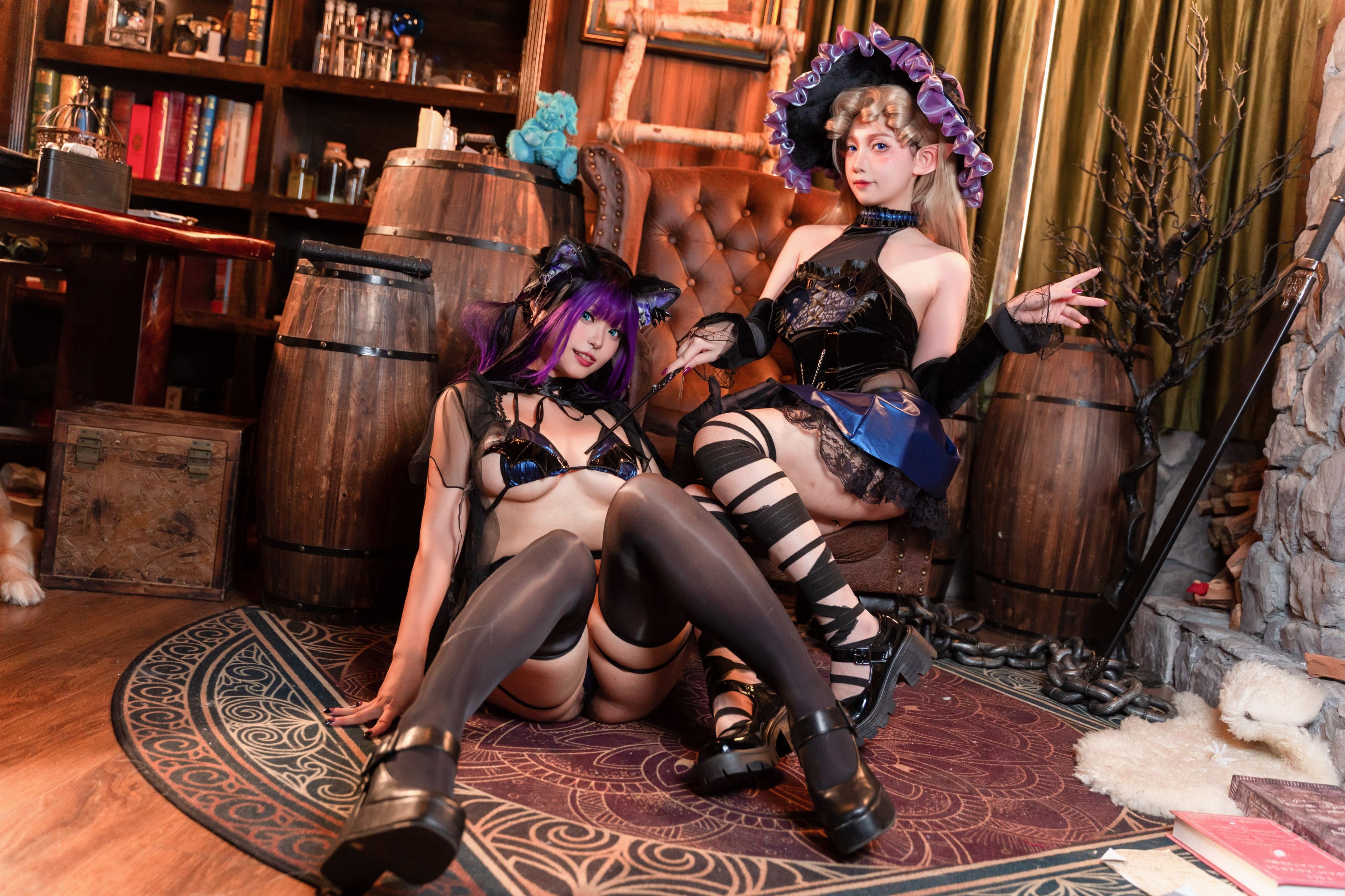 小和甜酒&橙风千雅 魔女猫咪 118P