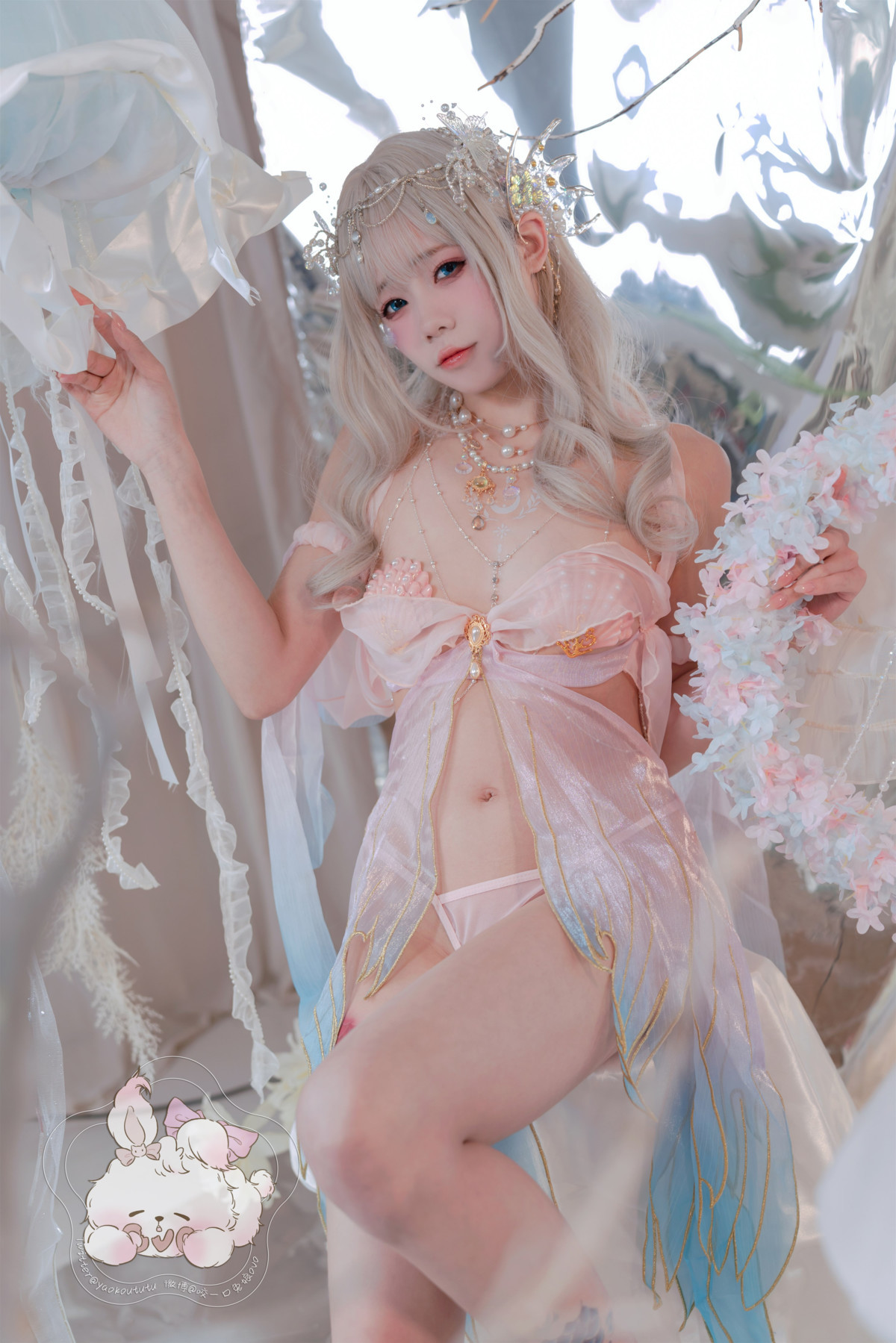 Cosplay 咬一口兔娘 海的女儿 美人鱼 Mermaid
