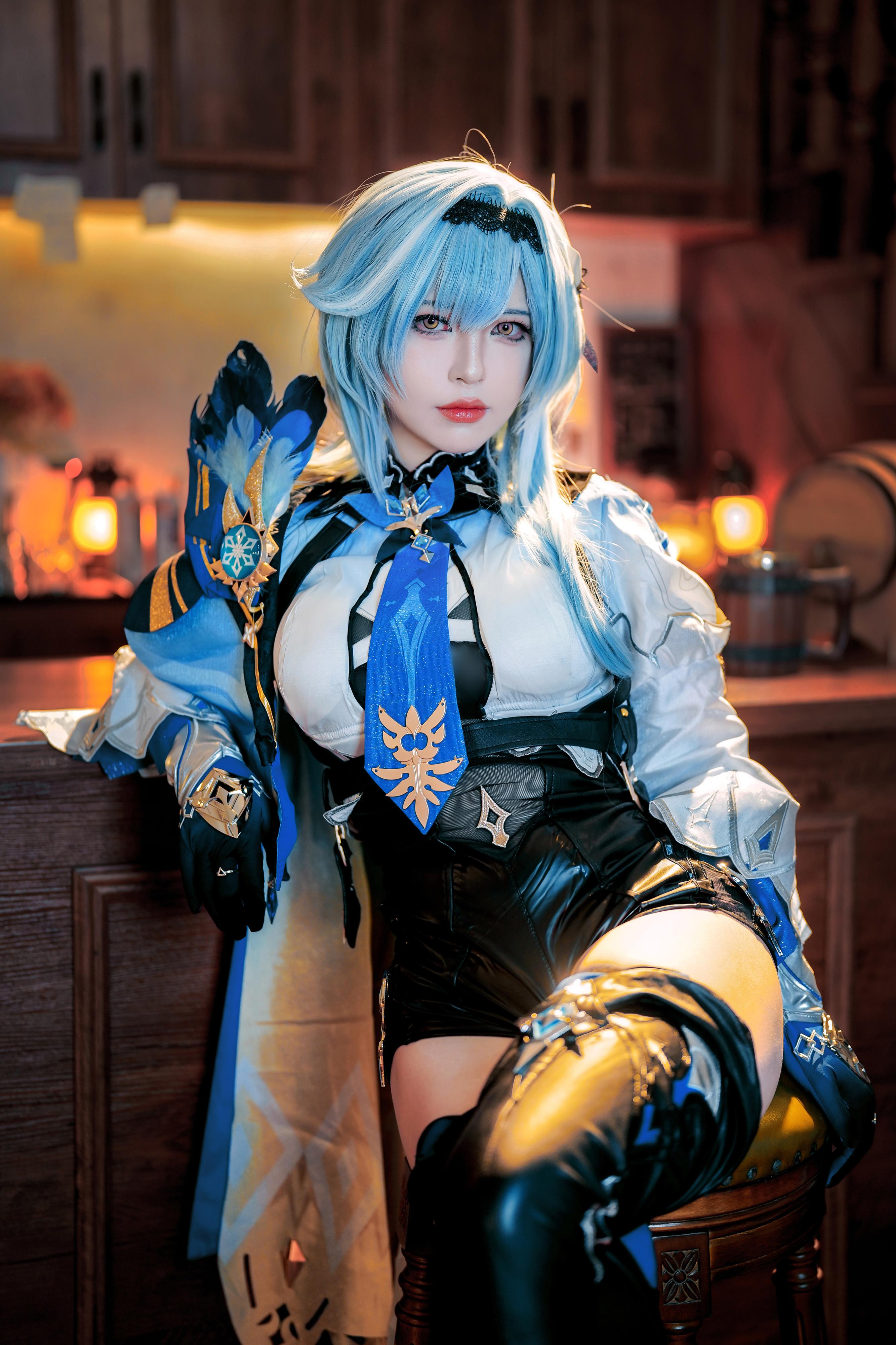 半半子 原神优菈 Cosplay 76P