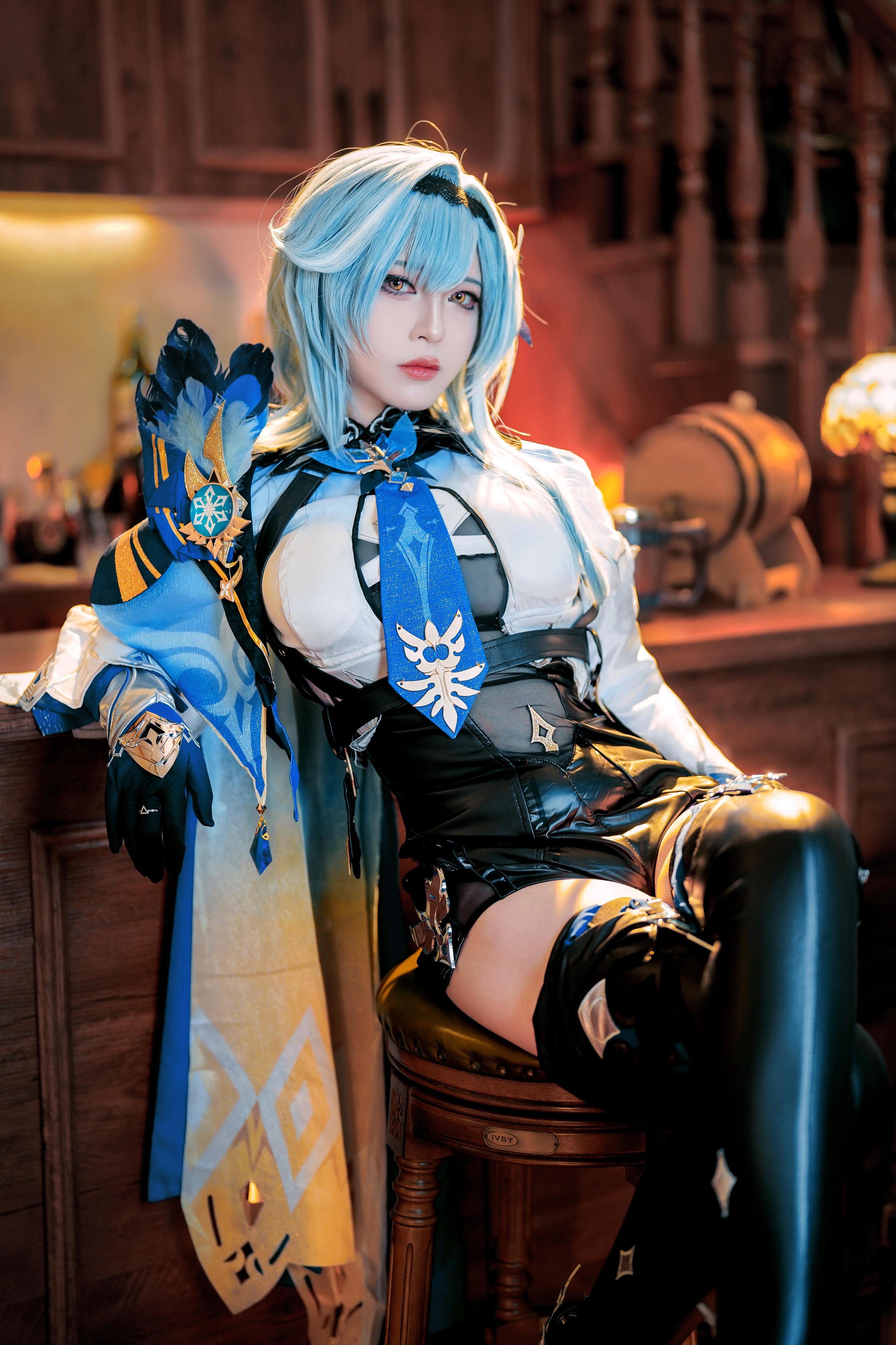 半半子 原神优菈 Cosplay 76P