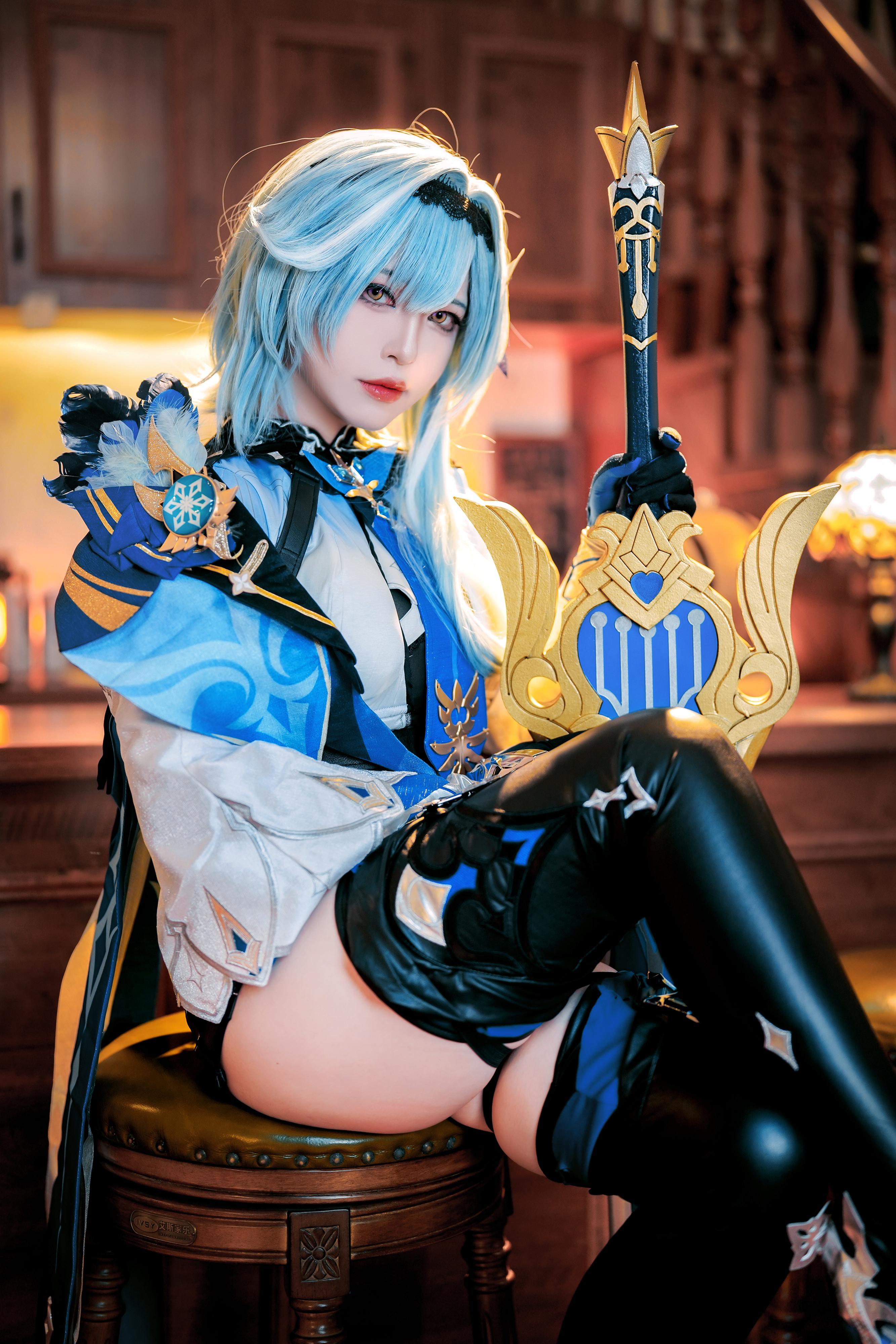 半半子 原神优菈 Cosplay 76P