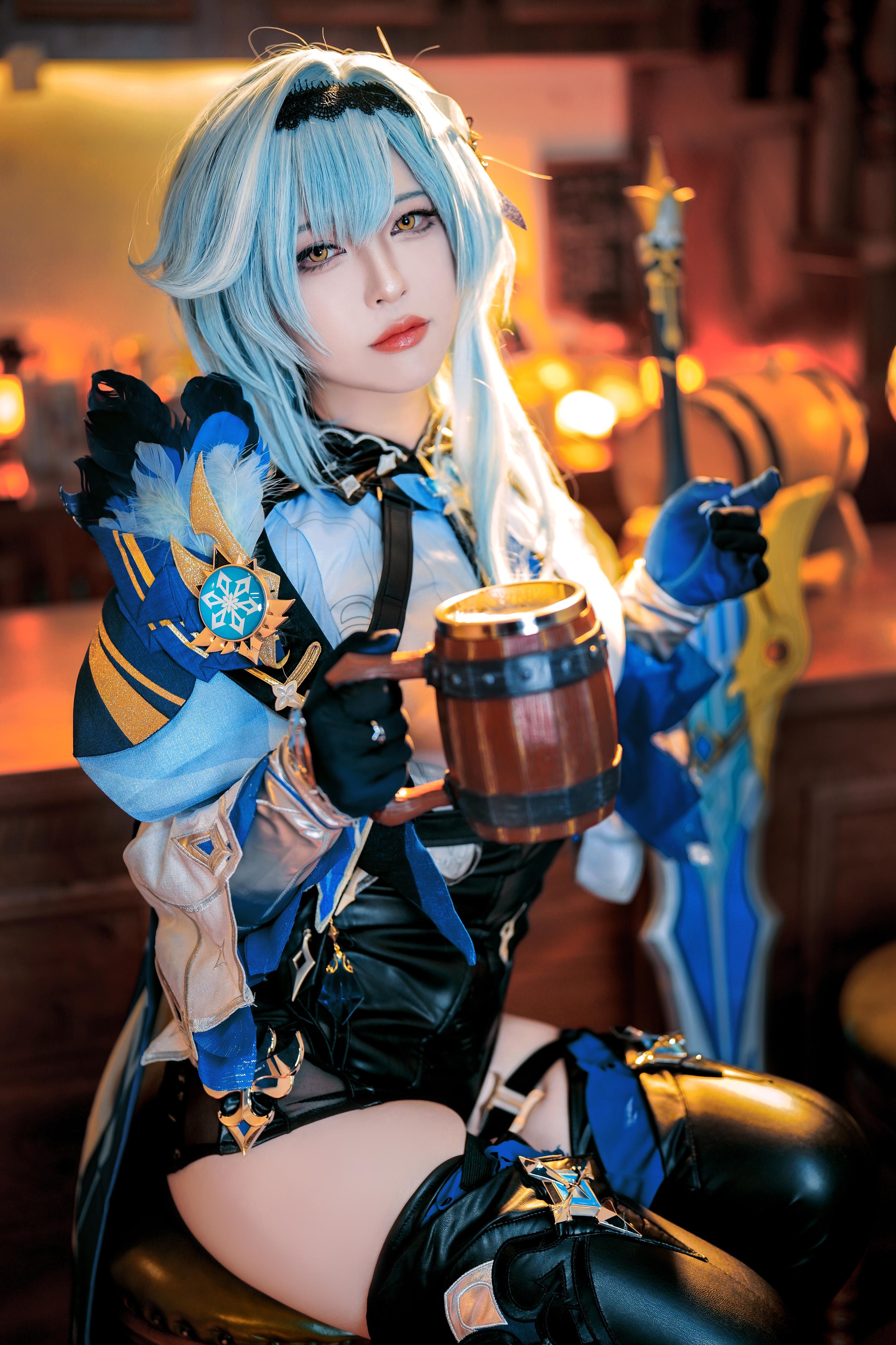 半半子 原神优菈 Cosplay 76P