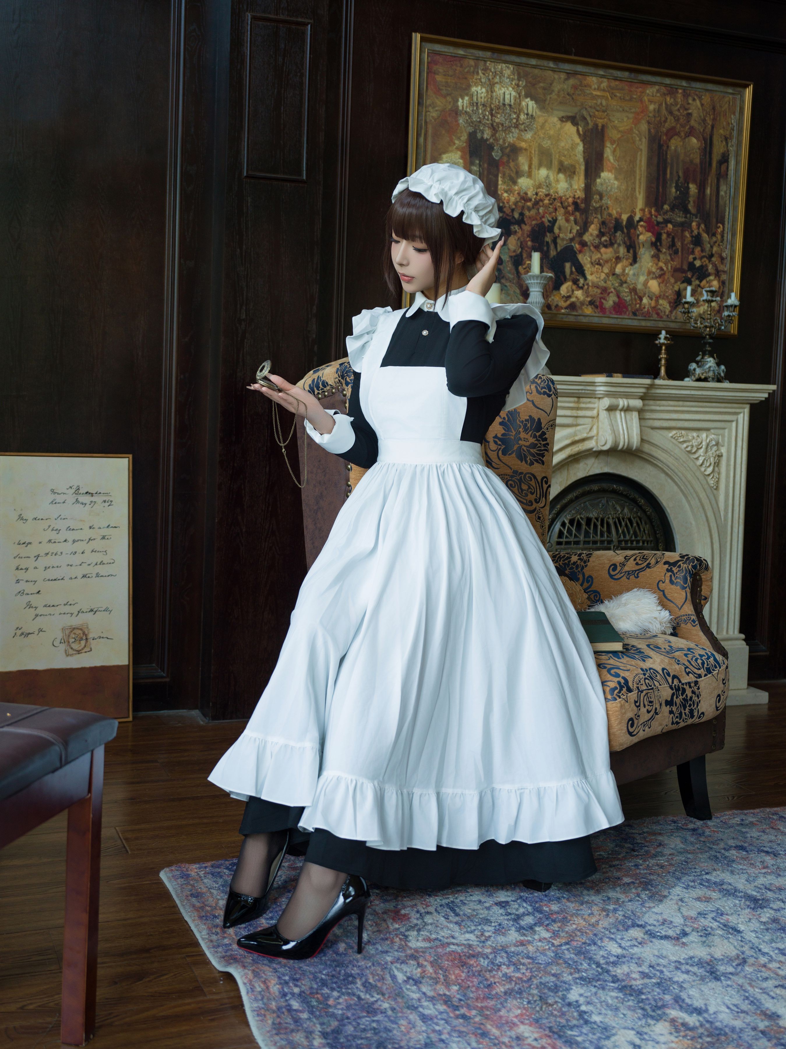 Yuuhui玉汇《女仆游戏》147P1V Cosplay写真