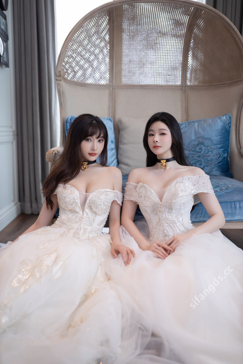 Is Xiao Dou Dou & Lu Xuan Xuan - Top-Quality Beauty, Contrast Under the Wedding Dress, 100P1V