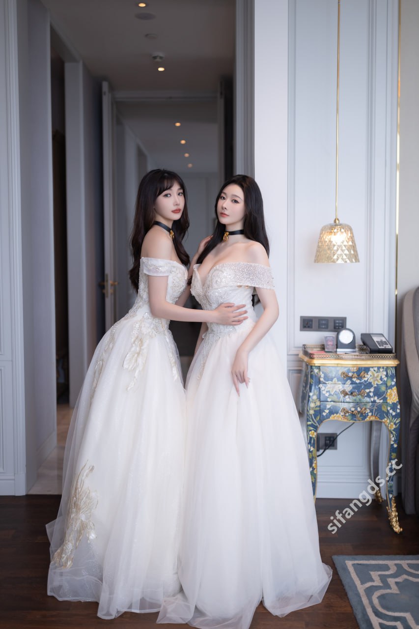 Is Xiao Dou Dou & Lu Xuan Xuan - Top-Quality Beauty, Contrast Under the Wedding Dress, 100P1V