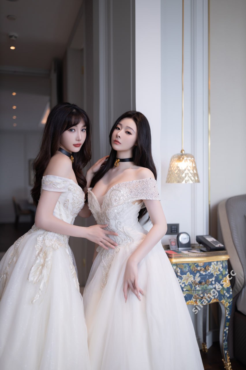 Is Xiao Dou Dou & Lu Xuan Xuan - Top-Quality Beauty, Contrast Under the Wedding Dress, 100P1V