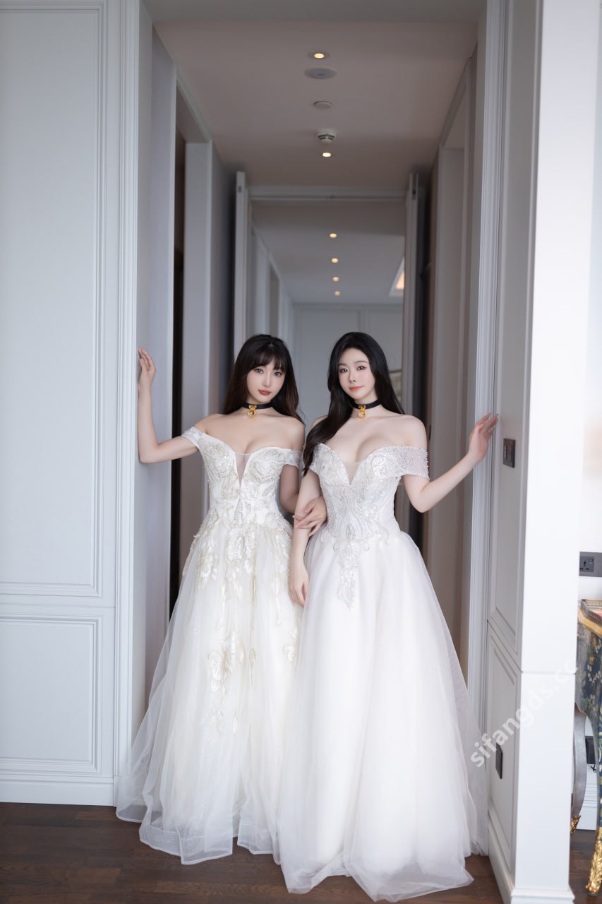 Is Xiao Dou Dou & Lu Xuan Xuan - Top-Quality Beauty, Contrast Under the Wedding Dress, 100P1V