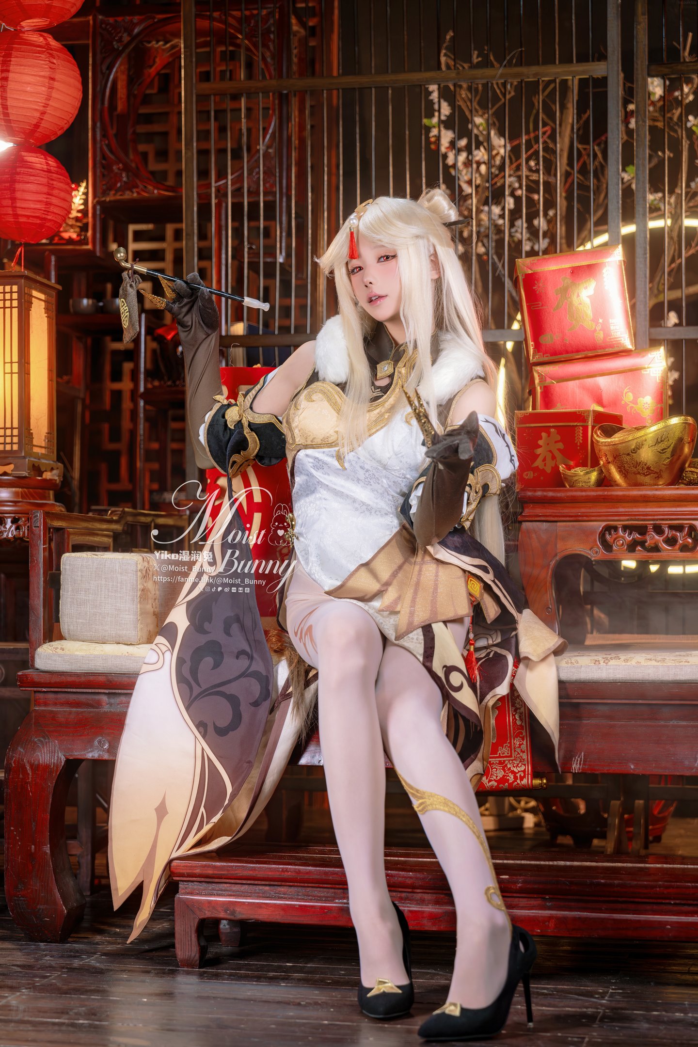 Yaoyikoutuniang / Yiko Yiko湿润兔 - 金蛇来财 凝光贺岁 Good night kiss Photo Set 90…