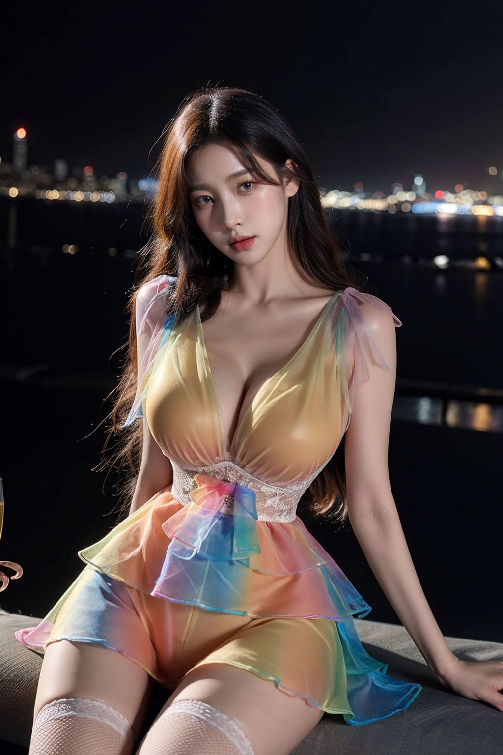 인공지능 생성 擬實画風-무지개 의상 (74장의 사진)