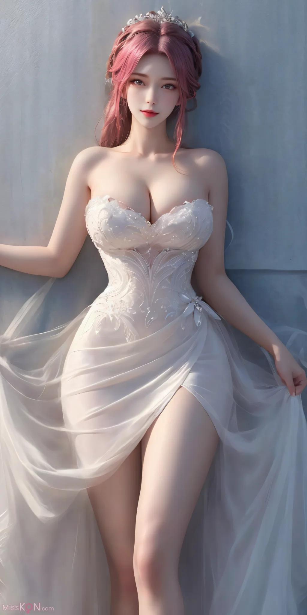 AI生成 星辰變 絕美婚紗姜立 (70 張照片)