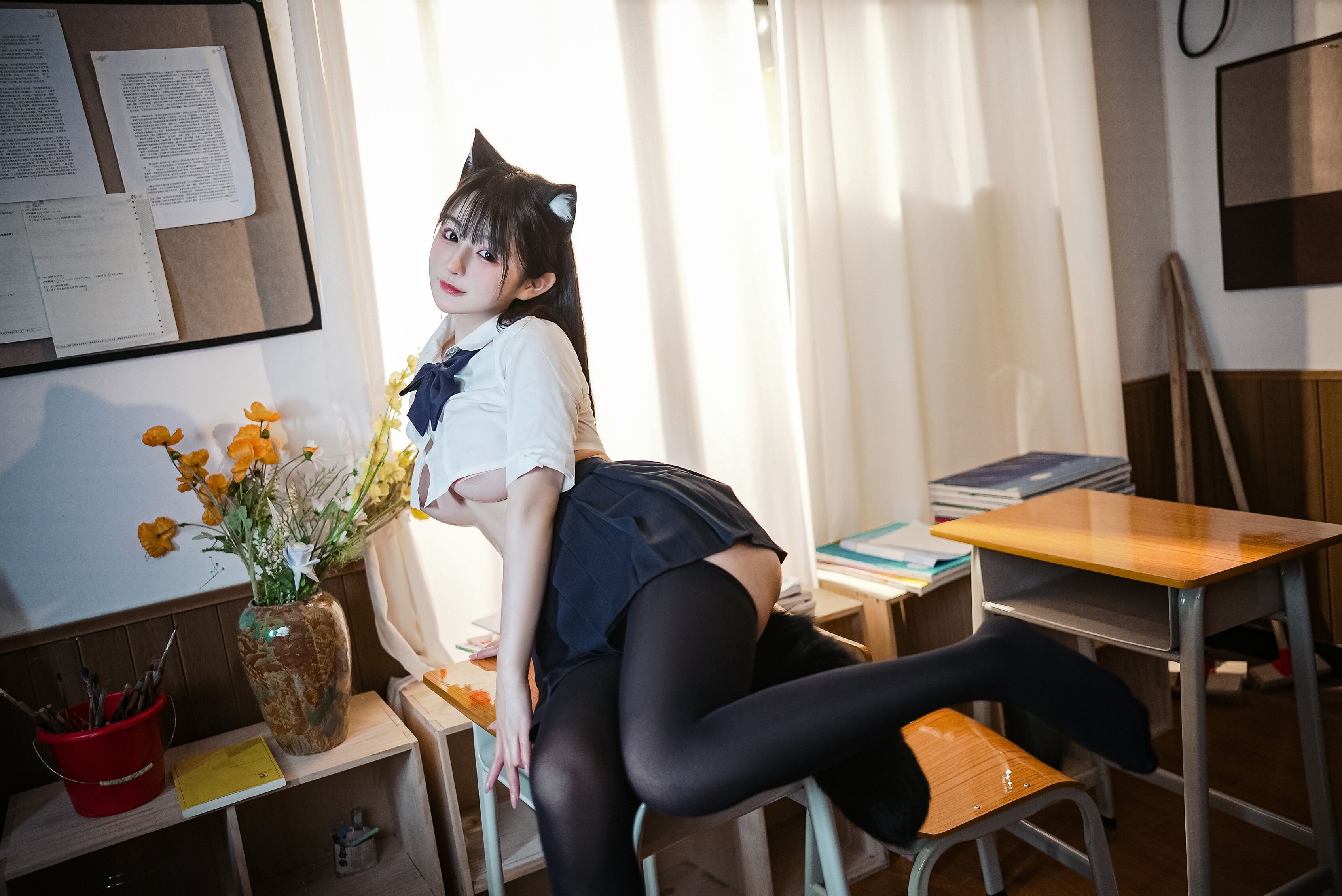 桜井宁宁 - JK制服
