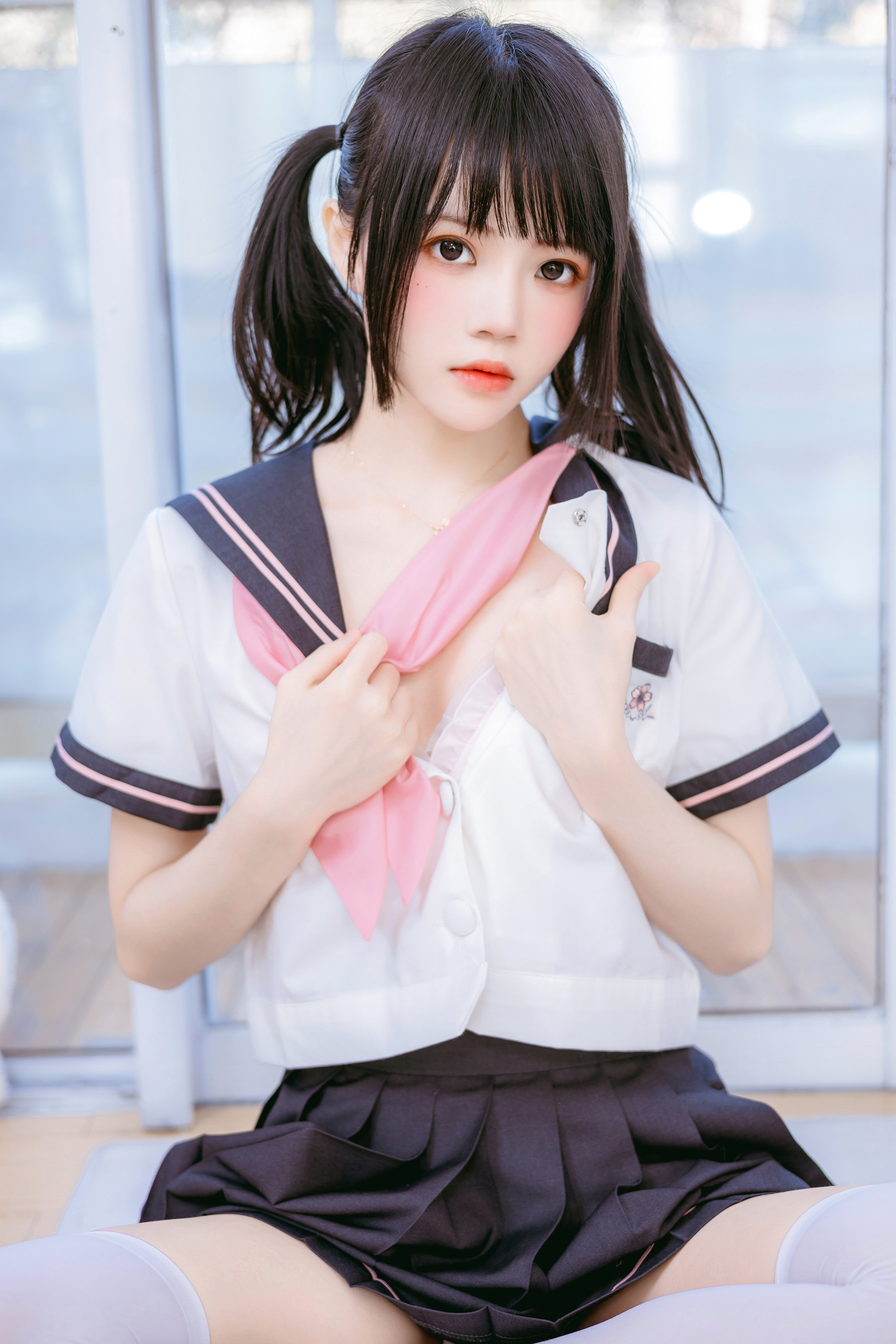 桜桃喵 #白丝 #双马尾 #蕾丝 #美腿 #唯美
