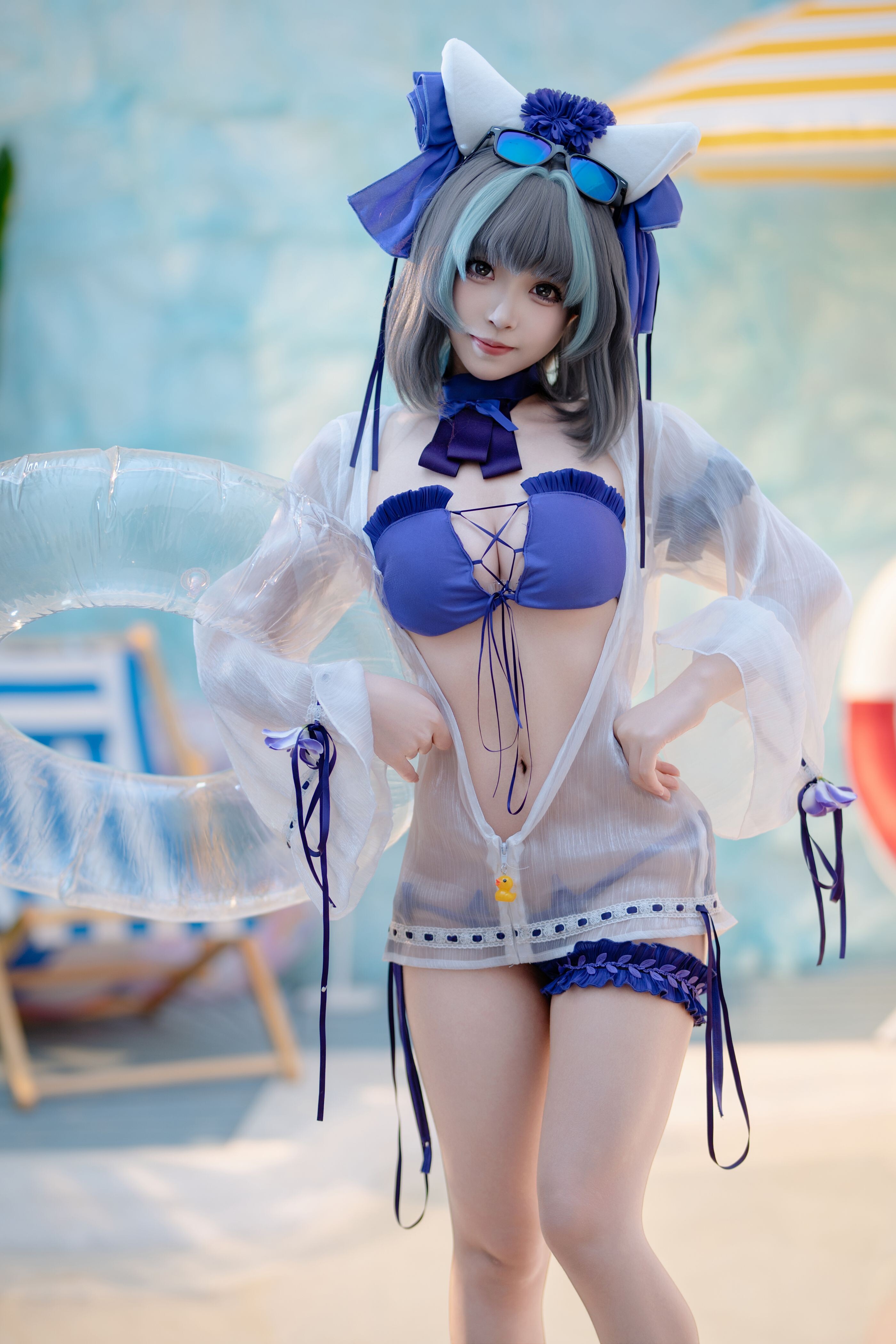 Bangni邦尼 - 泳装柴郡 Cosplay