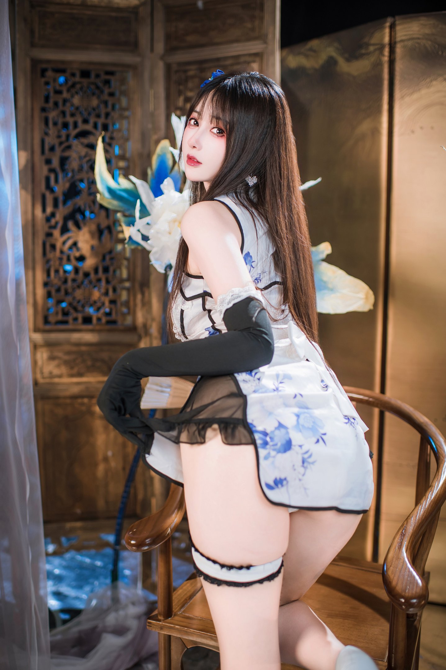 羽生三未 - 瓶儿 青花瓷旗袍