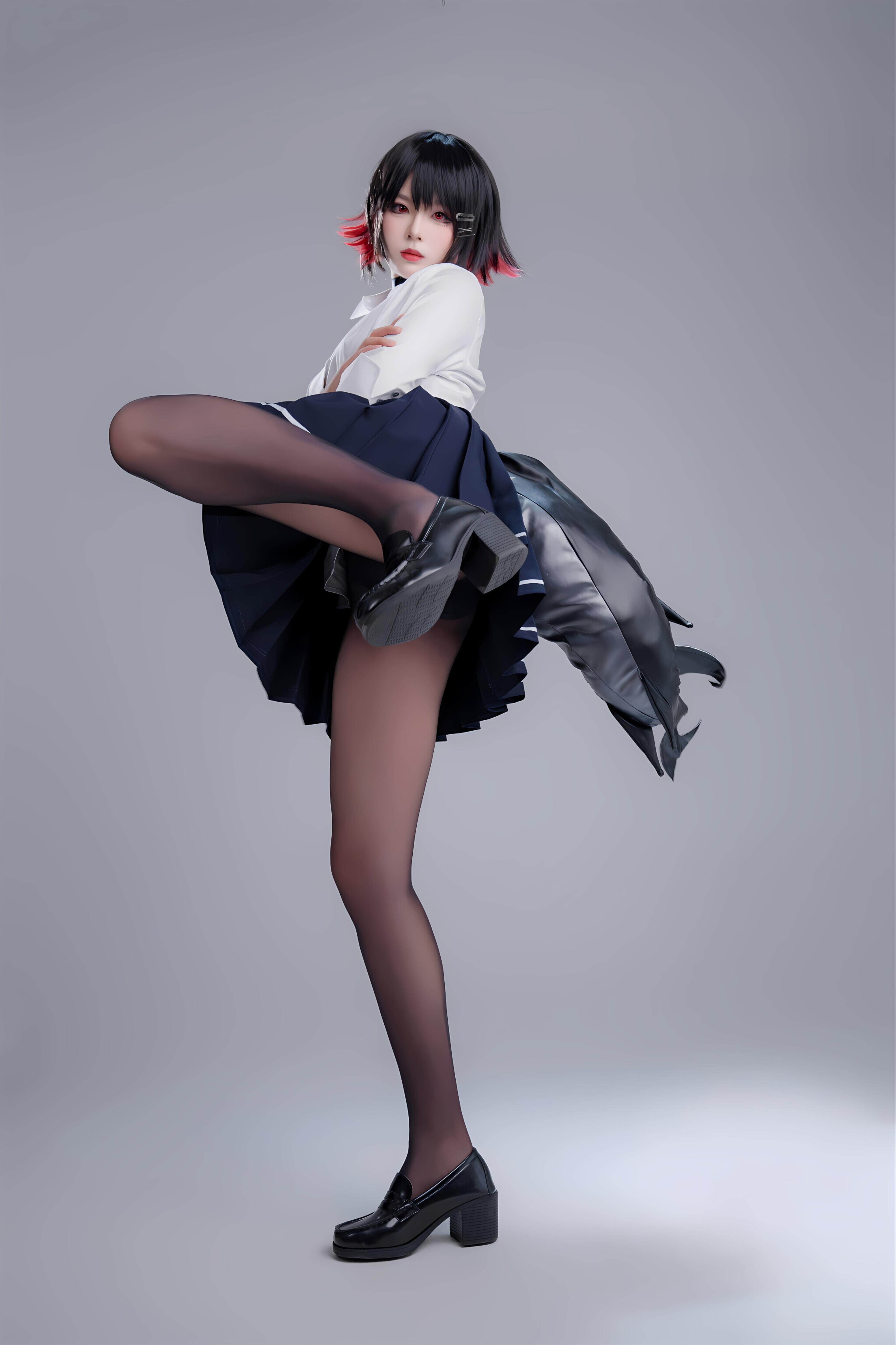 轩萧学姐 - 鲨鱼妹 JK制服 100P1V